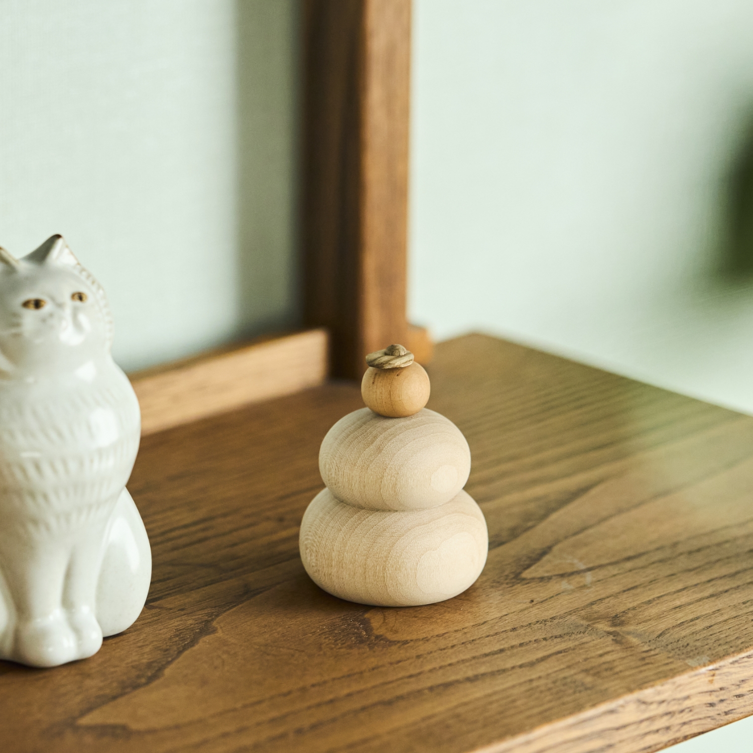 無垢材の鏡もち ミニ