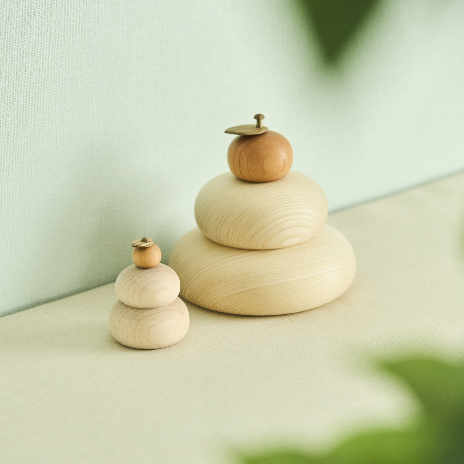 無垢材の鏡もち 小