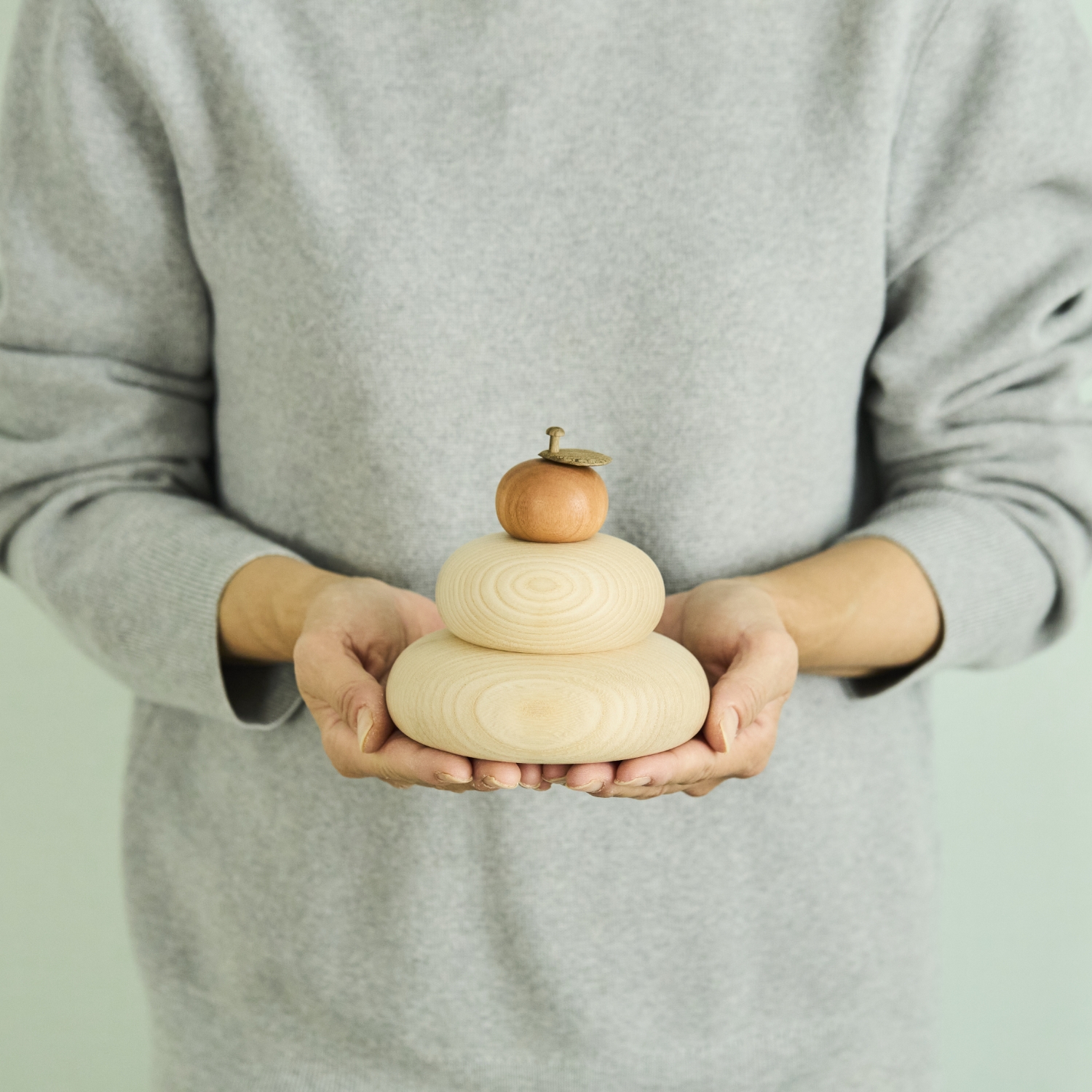 無垢材の鏡もち 小