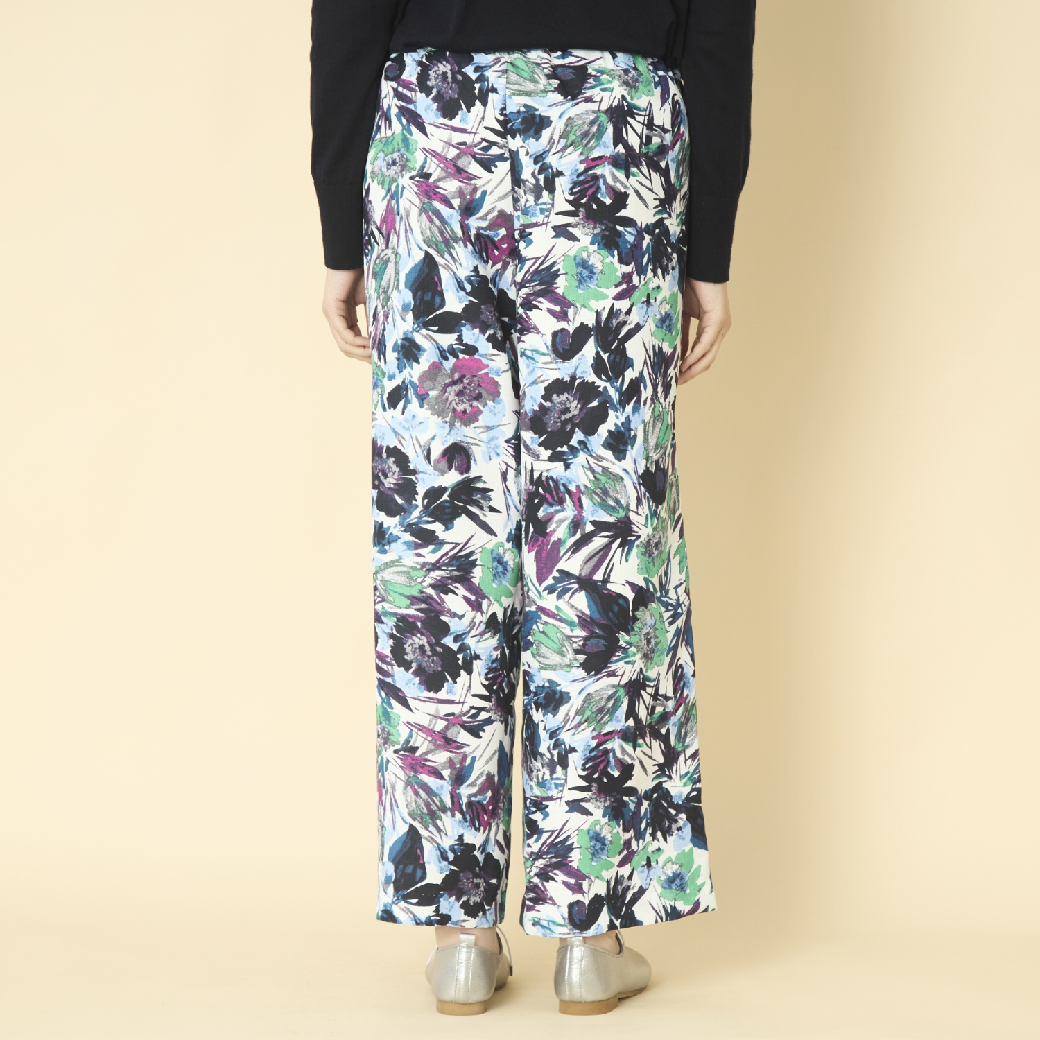 denicher/ボタニカルフラワーイージーパンツ