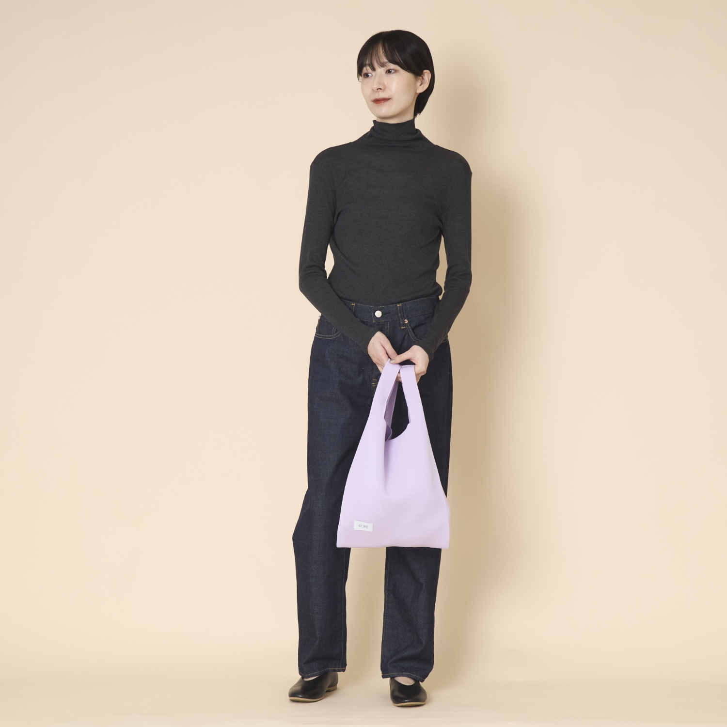 KORE/ニットバッグSquare L 無地