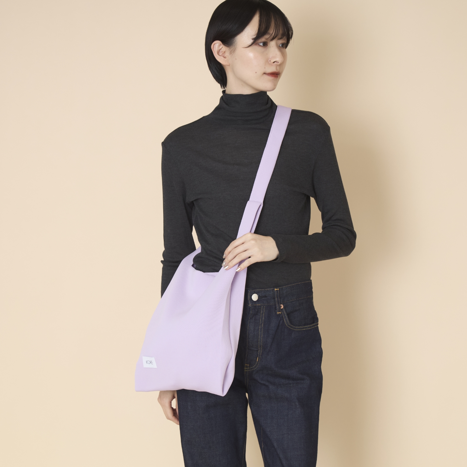 KORE/ニットバッグSquare L 無地