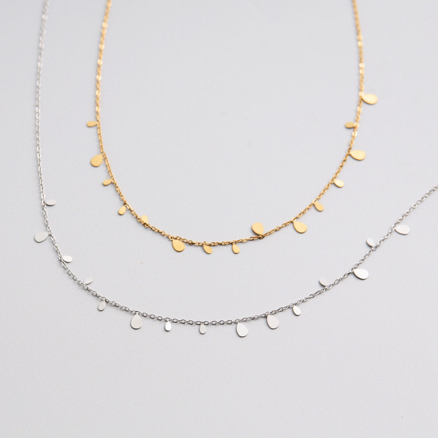 F.sequence/ステンレスドロップネックレス