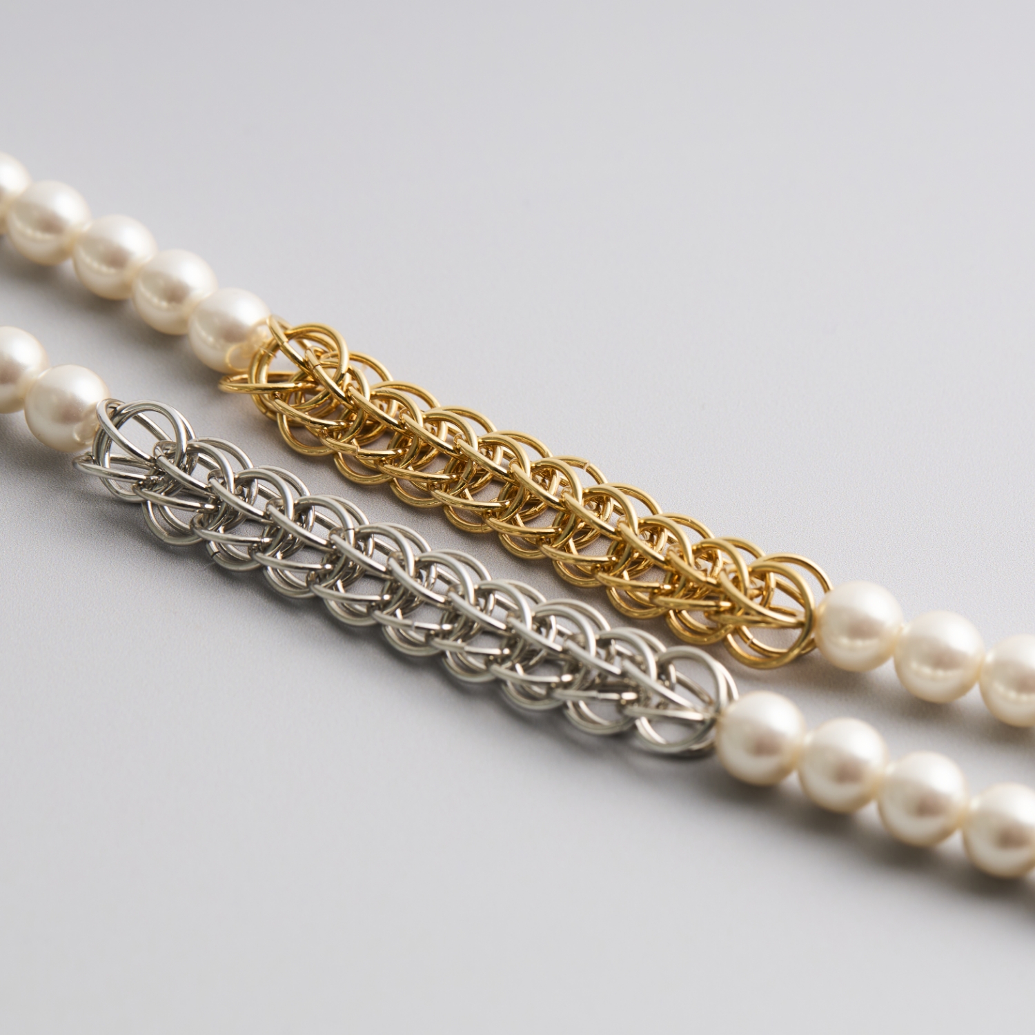 F.sequence/ボックスチェーンパールネックレス