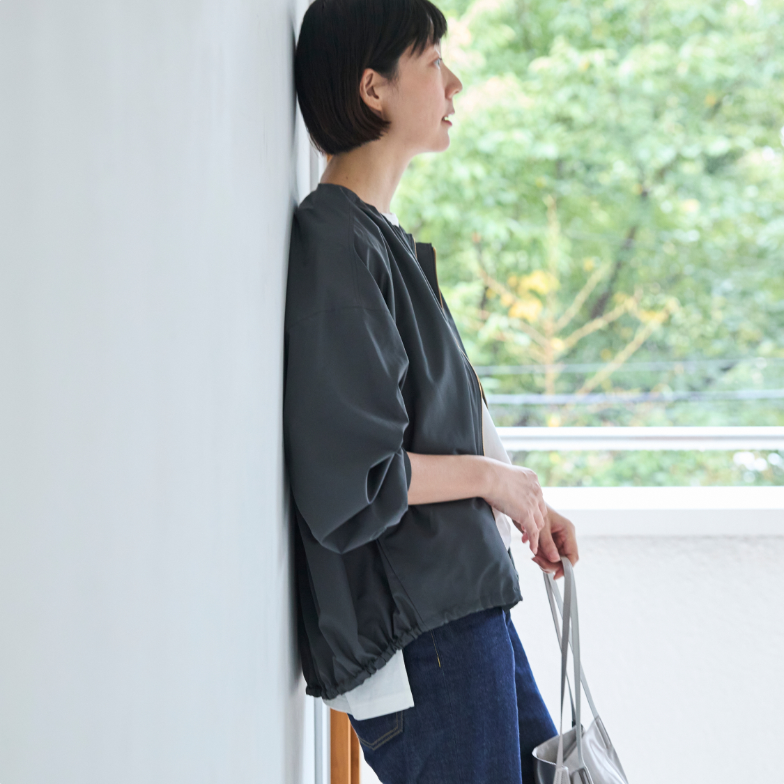Kilka 軽くて洗えるUV カット&撥水 ブルゾン グレー Kilka/軽くて洗えるUVカット＆撥水ブルゾン -超軽量＆紫外線対策にも
