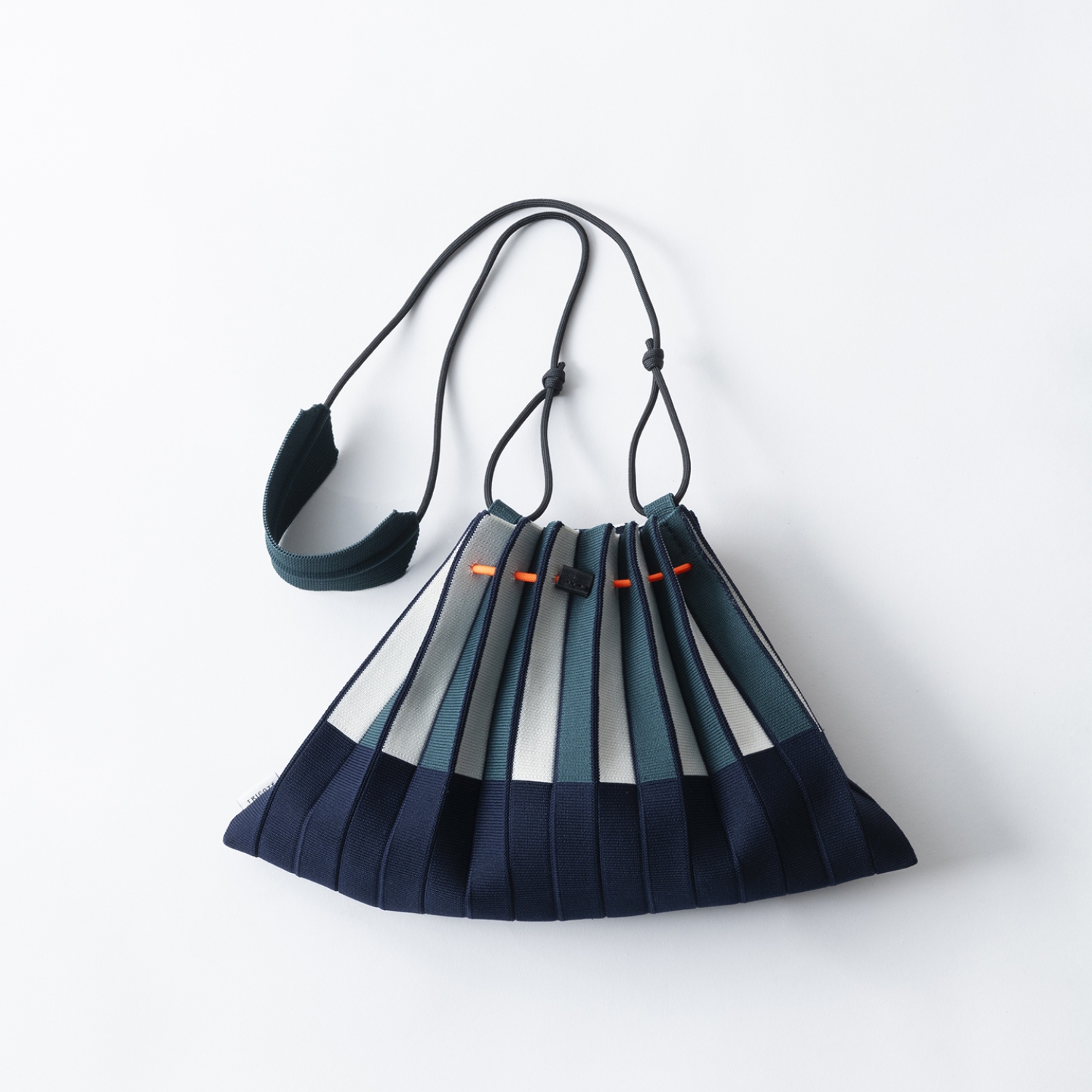 TRICOTE/STRIPED PLEATS MINI BAG