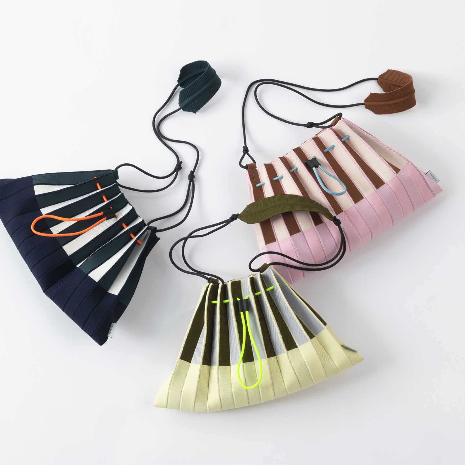 TRICOTE/STRIPED PLEATS MINI BAG