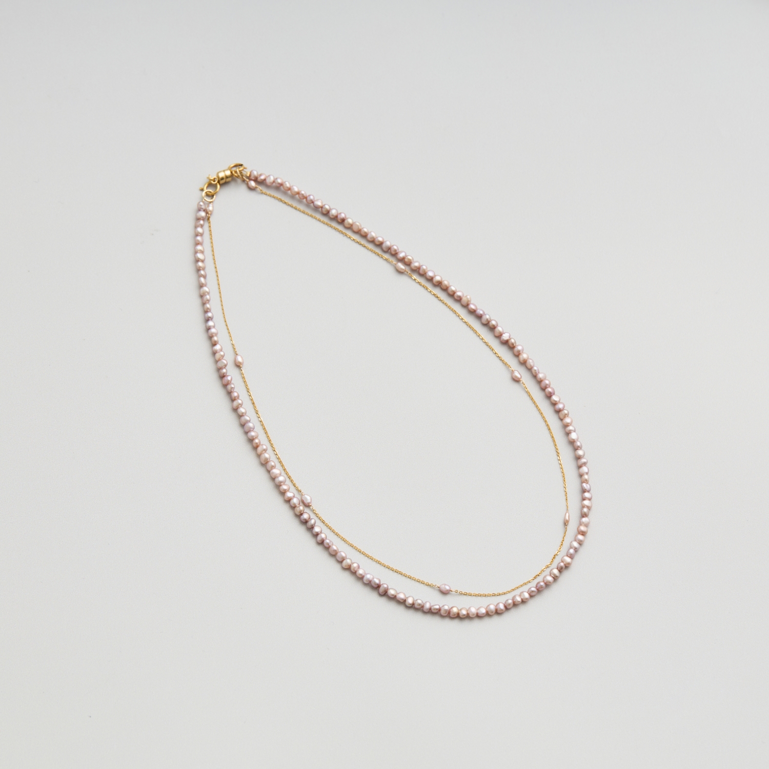 misa/Kilka two way magnet clasp necklace ピンクパール