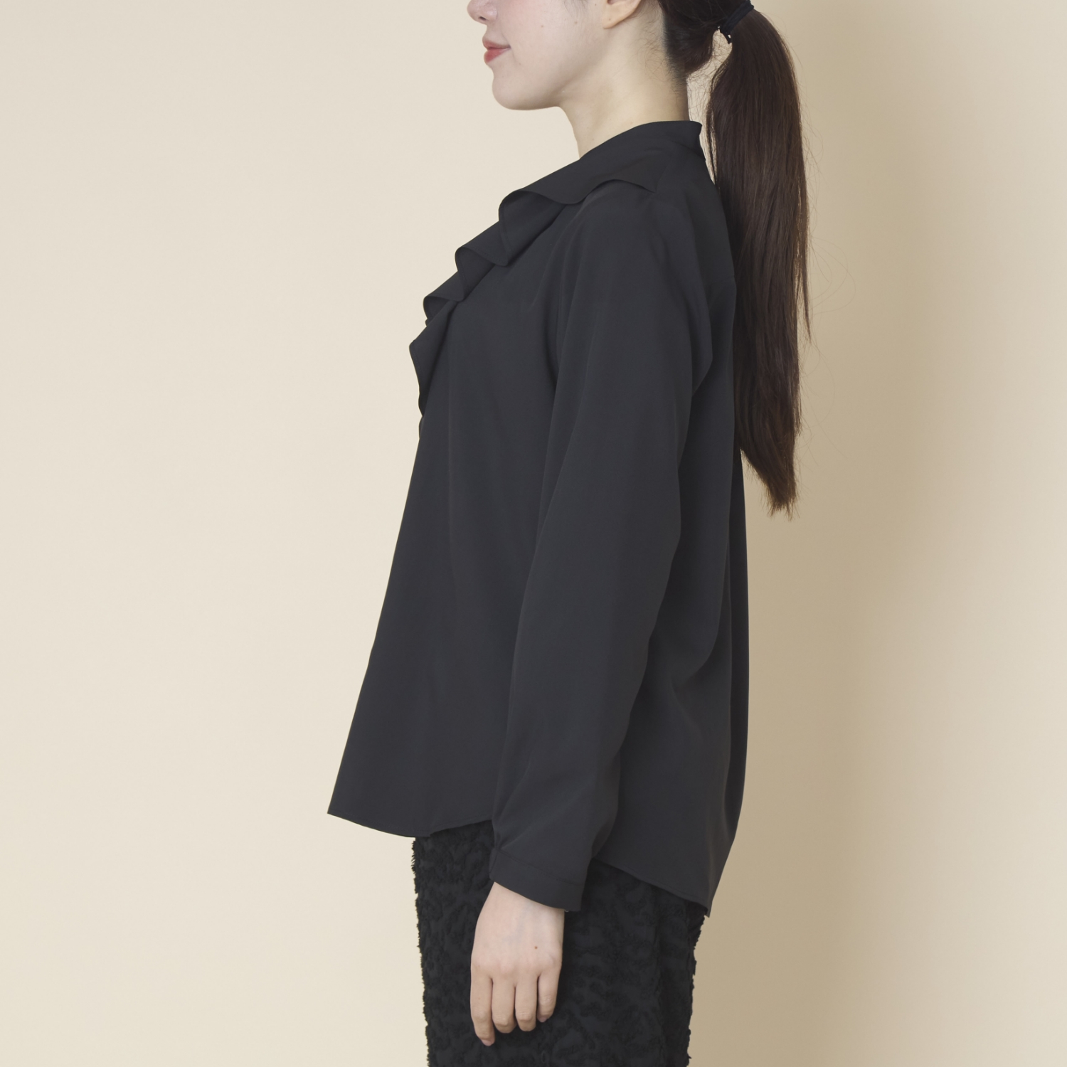 STELLA CIFFON/フリルヨークウォッシャブルブラウス