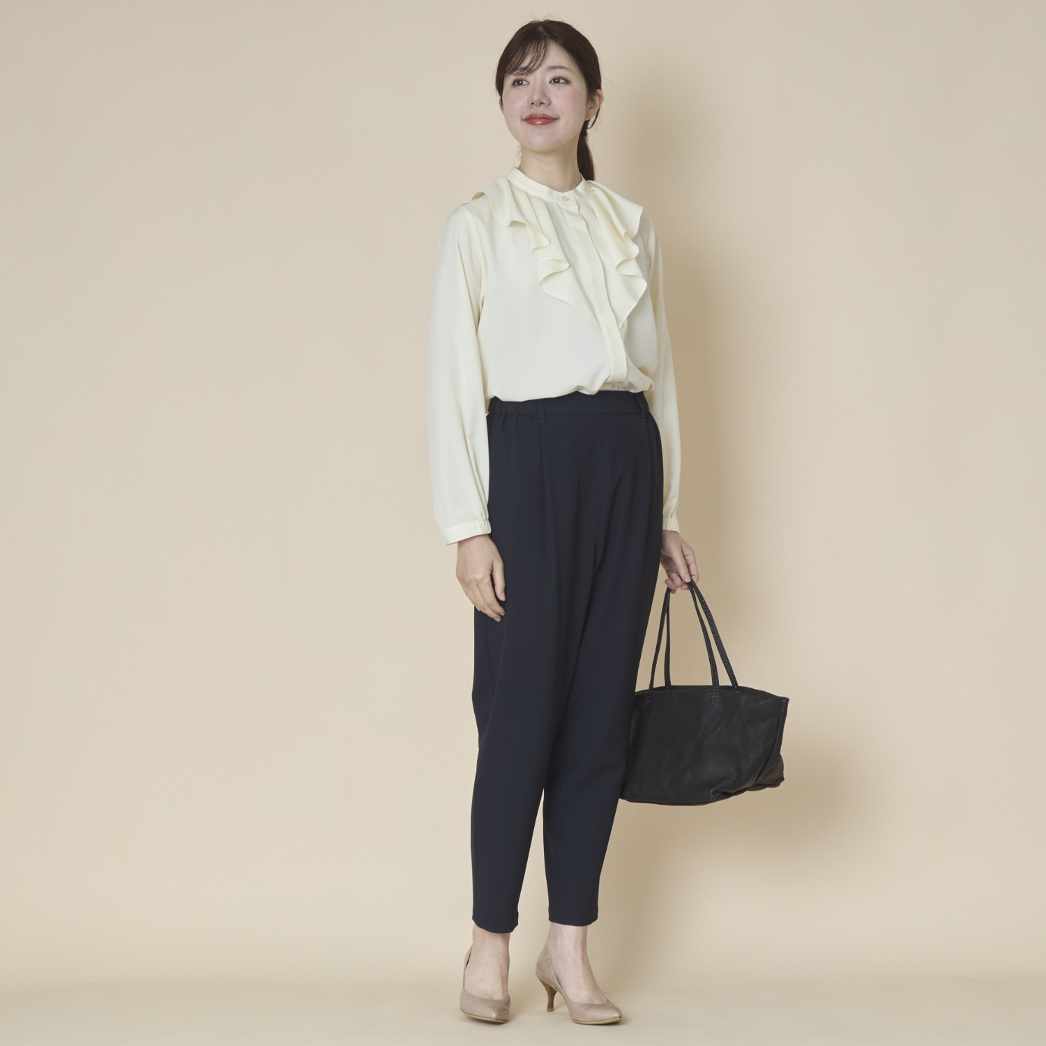 STELLA CIFFON/フリルヨークウォッシャブルブラウス