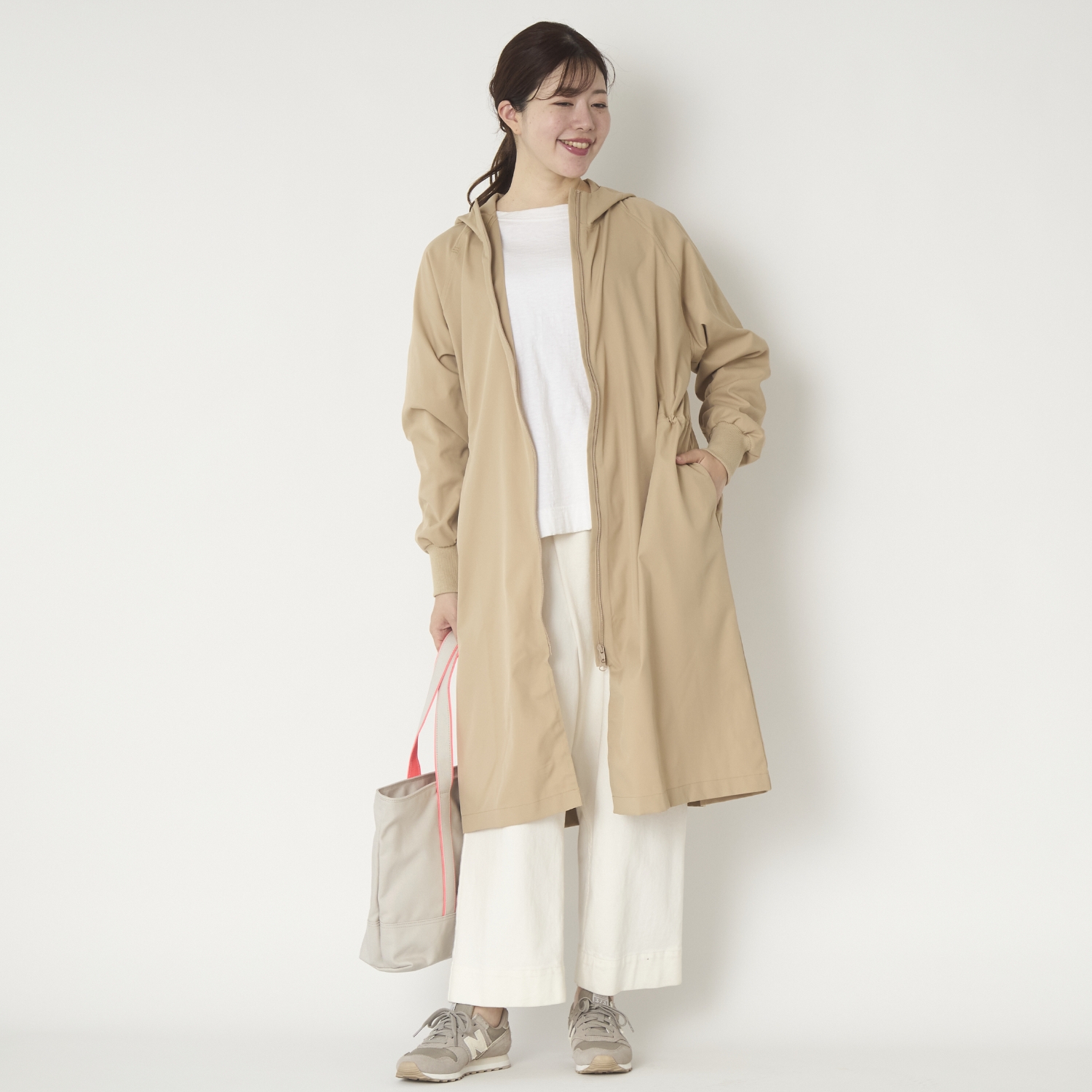 motone/スタイルストア限定　撥水＆ストレッチフード付きコート