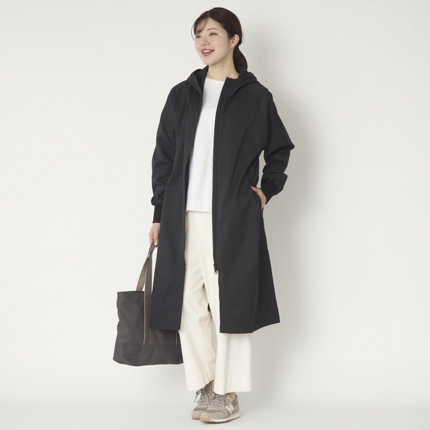 motone/スタイルストア限定　撥水＆ストレッチフード付きコート