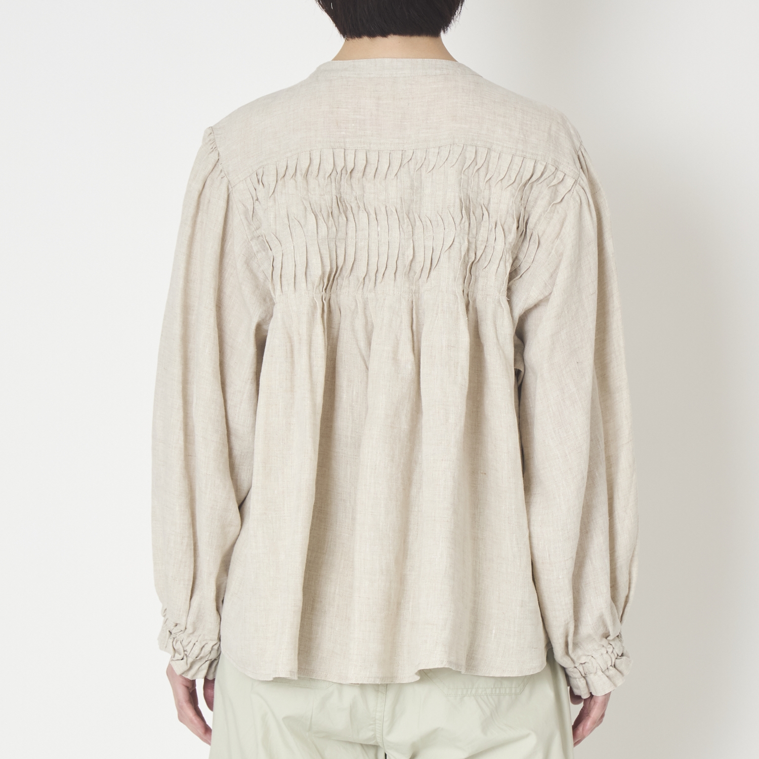 ubasoku/ウェーブピンタックブラウス