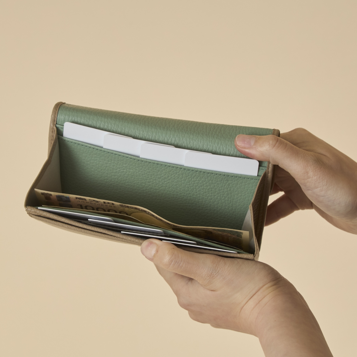 MUZICA VITA/COMBI長財布　バイカラー