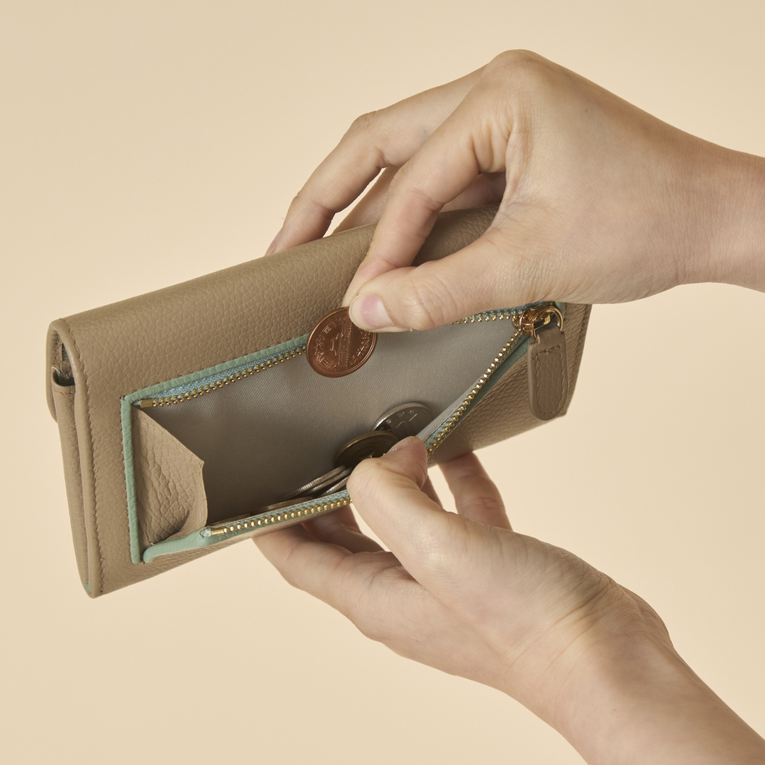 MUZICA VITA/COMBI長財布　バイカラー