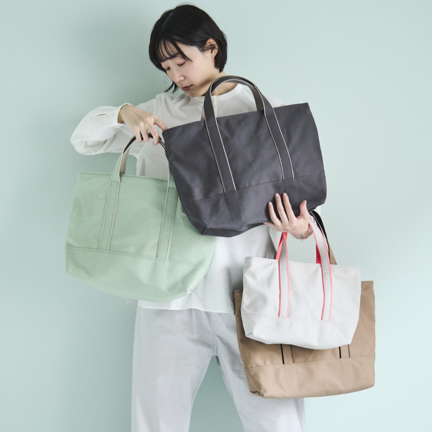 【受注会限定】みつばちトート/ジッパー付きみつばちトート Mサイズ長め