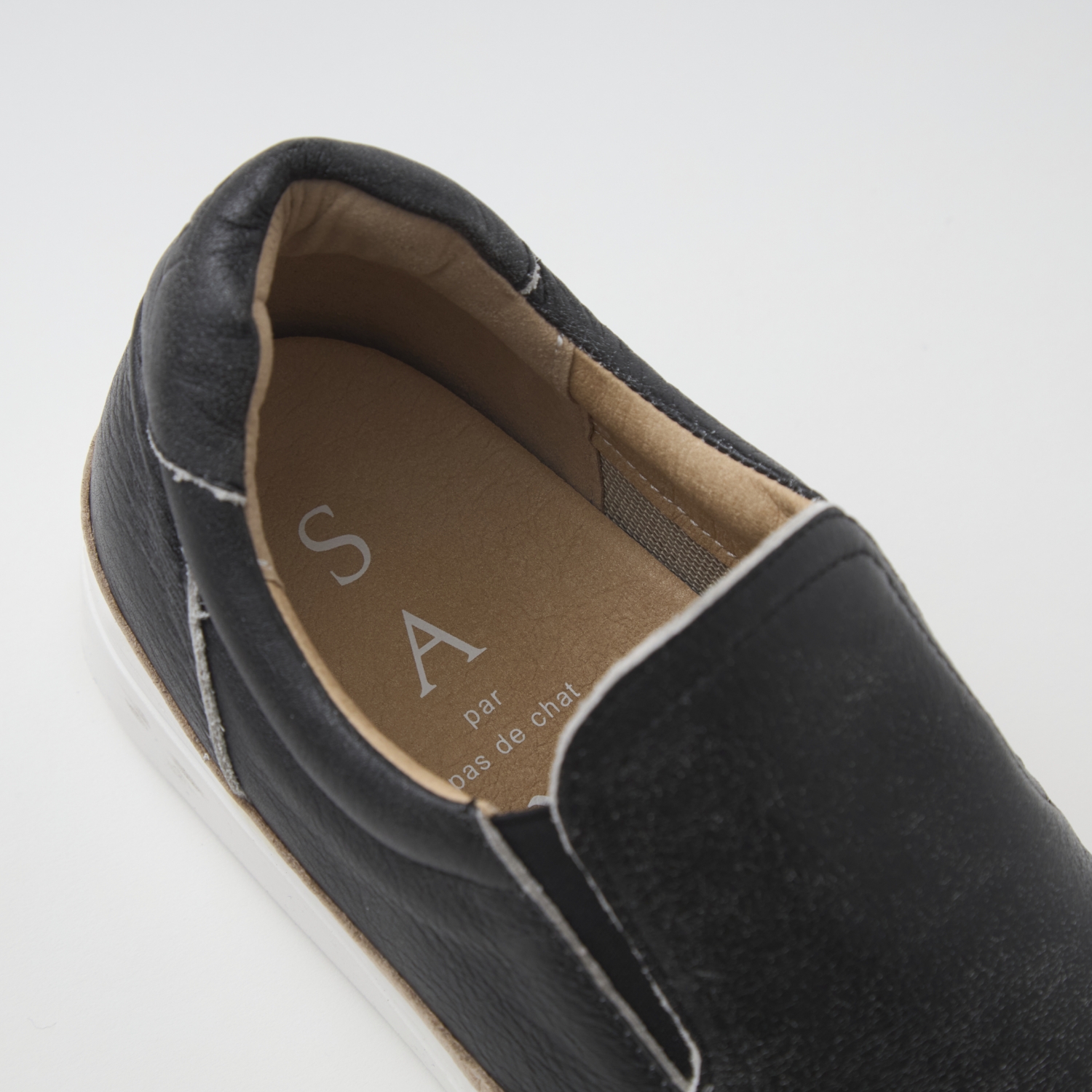 SAYA/本革インヒールスリッポン