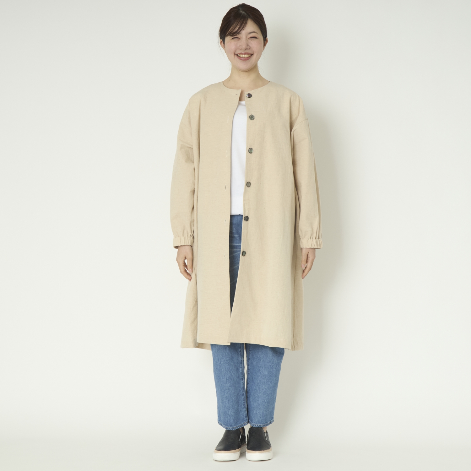 TUTIE./コットンリネン羽織りワンピース