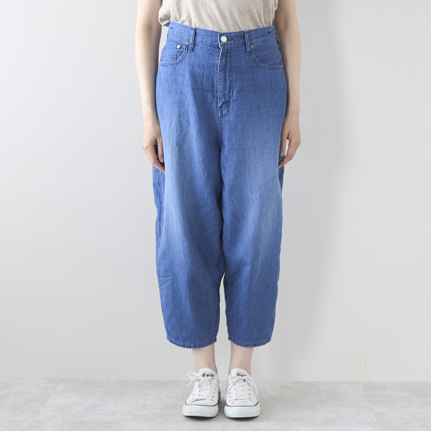 caqu/FS-linen barrel pants