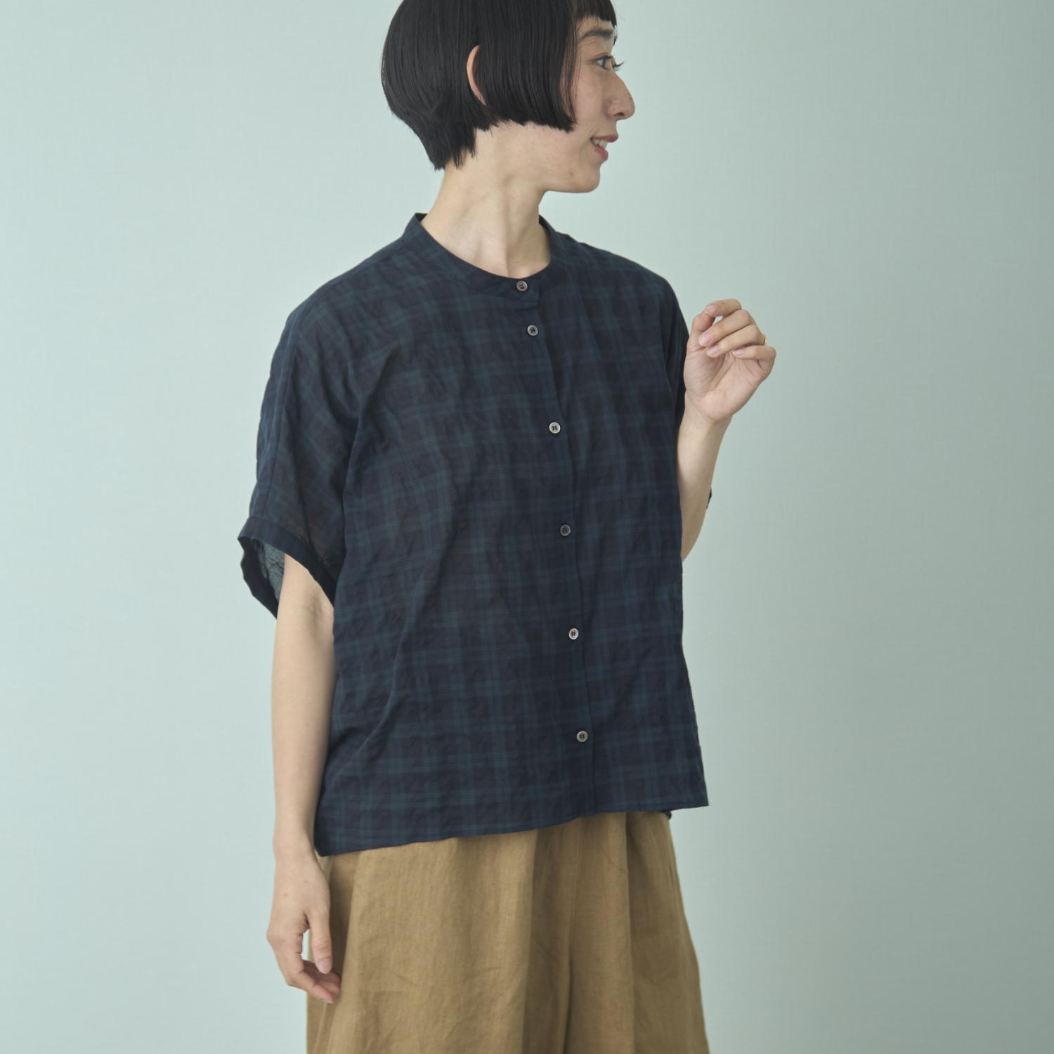 Kilka/コットンシャーリングドルマンシャツ