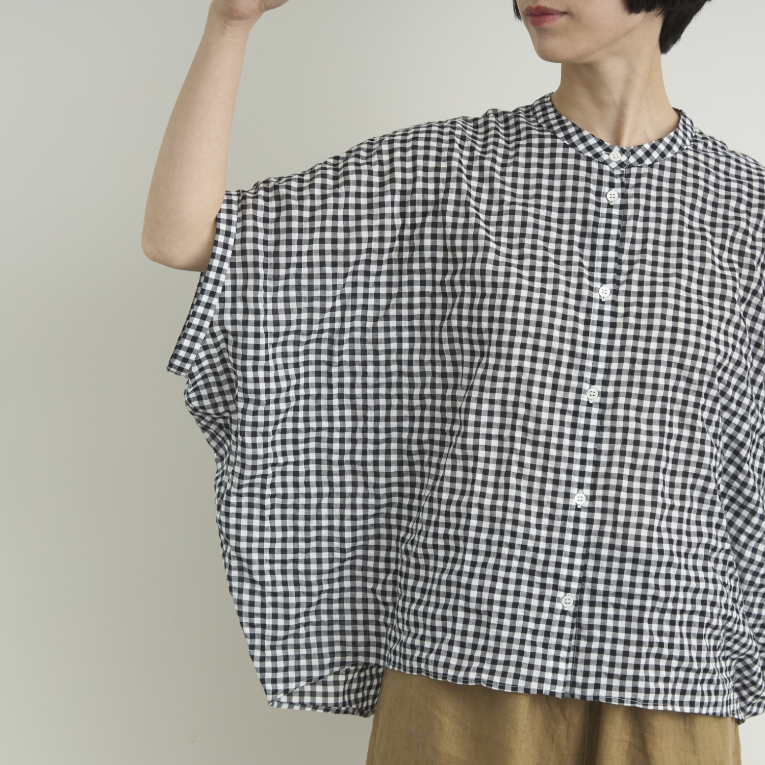 Kilka/コットンシャーリングドルマンシャツ