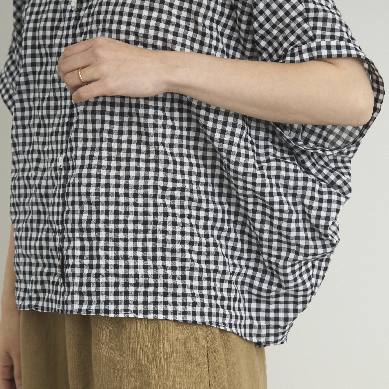 Kilka/コットンシャーリングドルマンシャツ