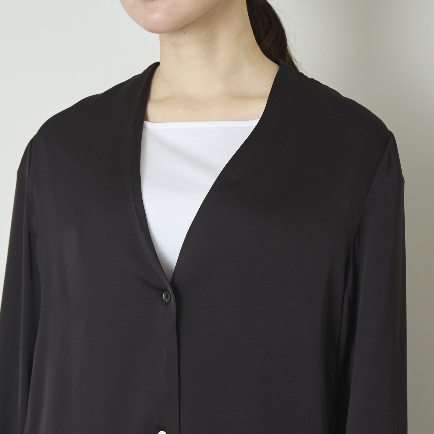 DRESS HERSELF/シルクサテンシャツジャケット