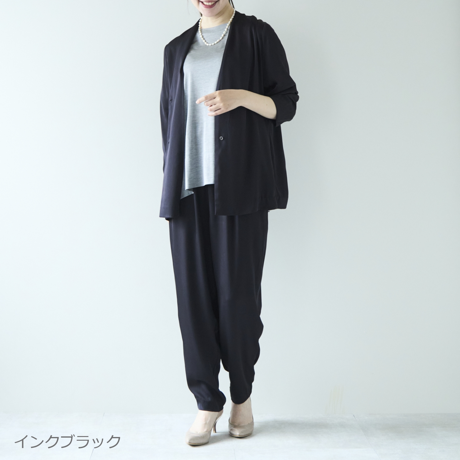 DRESS HERSELF/シルクサテンシャツジャケット