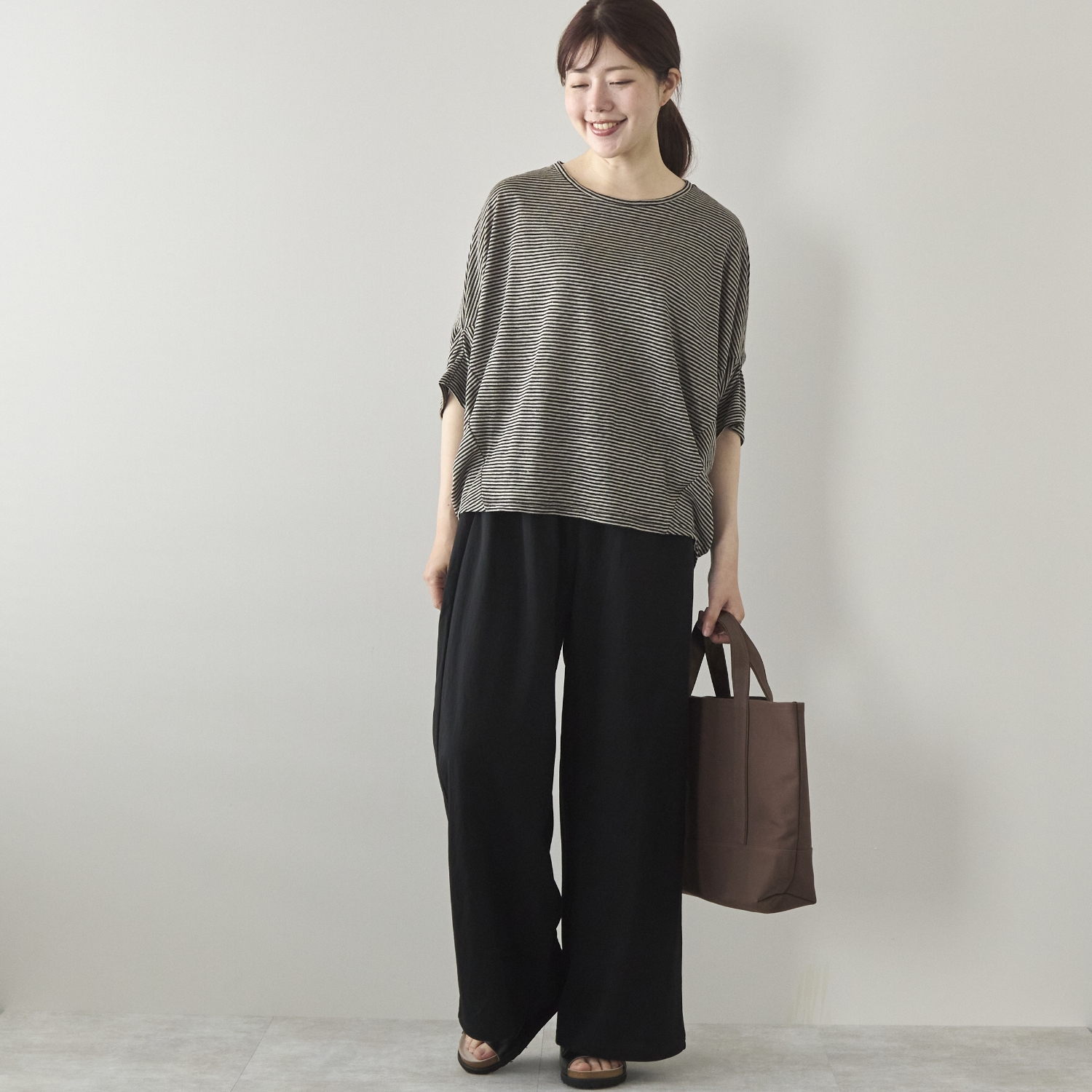 Kilka/風を通してひんやり涼しいリネンジャージードルマンカットソー