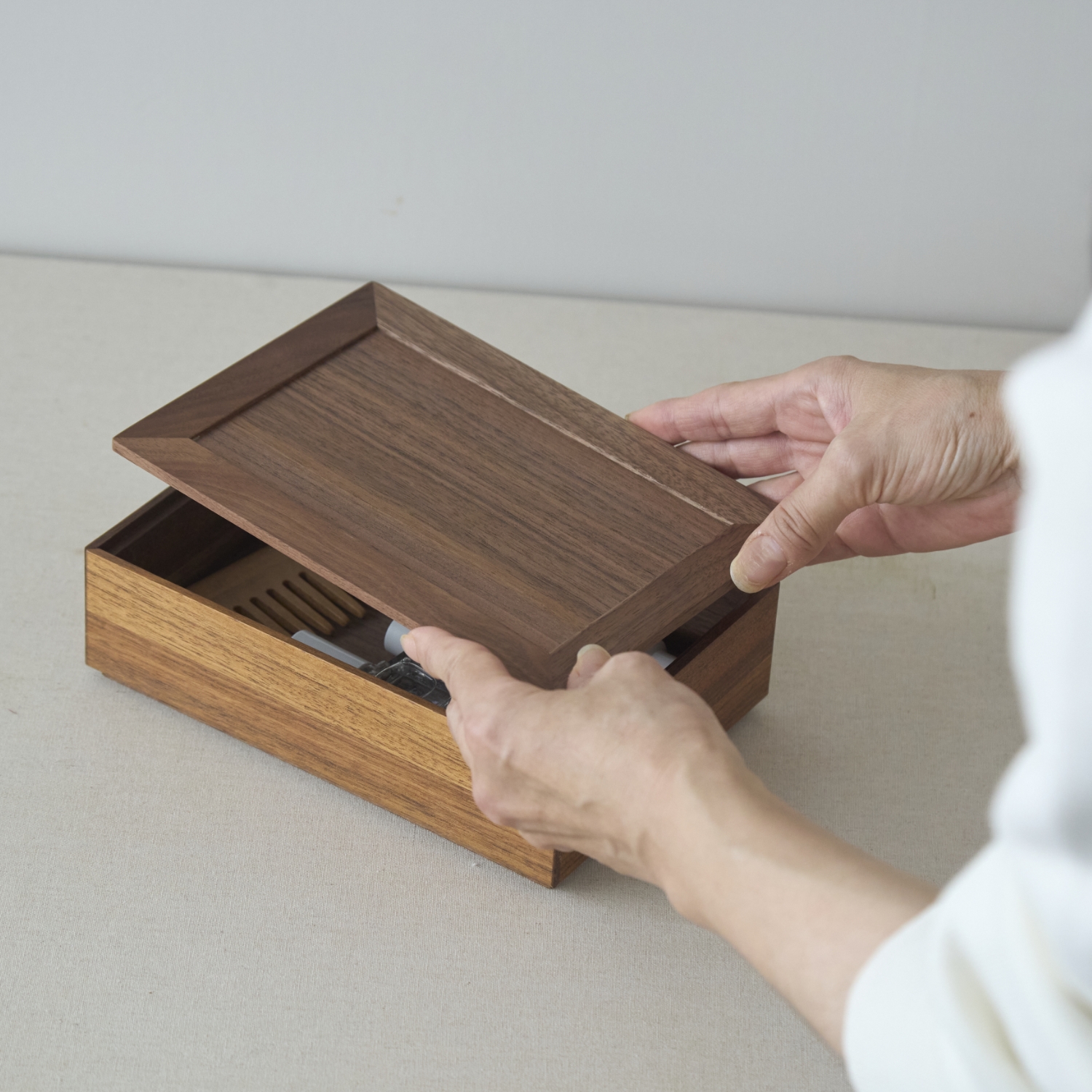 丹野製作所/メイクボックス「まつめ」蓋（鏡なし） -自由に組み合わせ