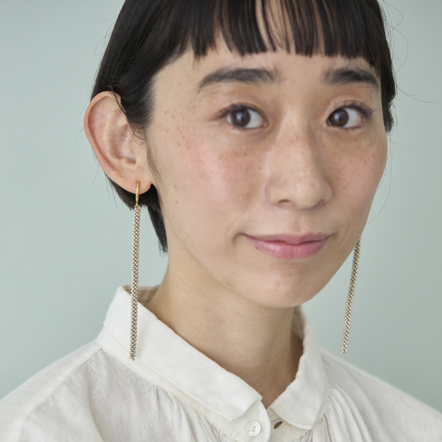inch"/ビーズイヤリング TOMI