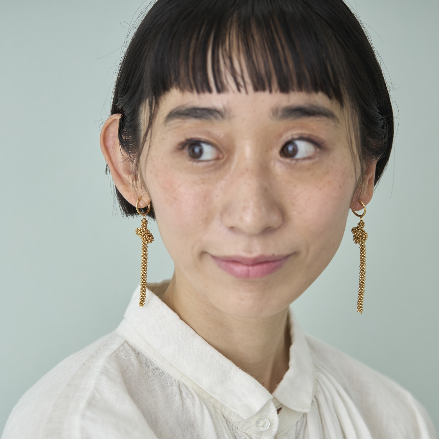 inch"/ビーズイヤリング TOMI