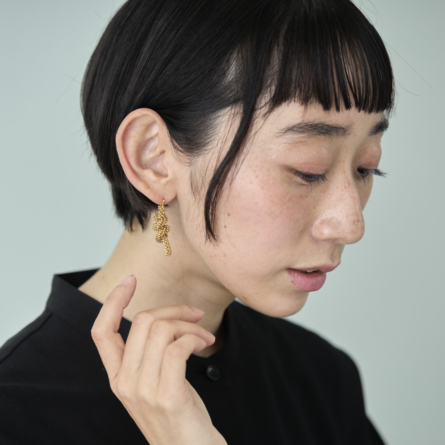 inch"/ビーズピアス TOMI
