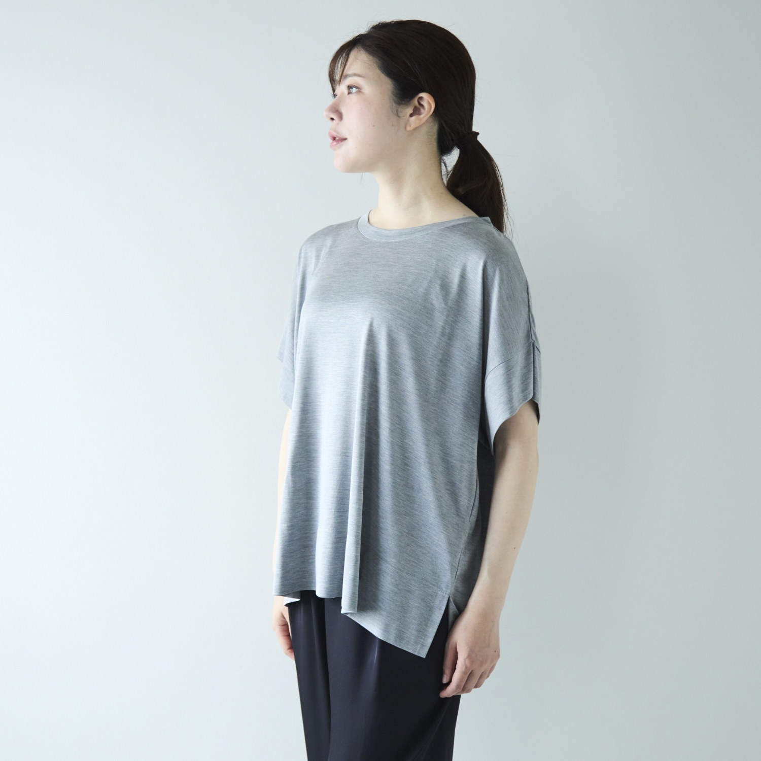 DRESS HERSELF/シルクワイドTシャツ