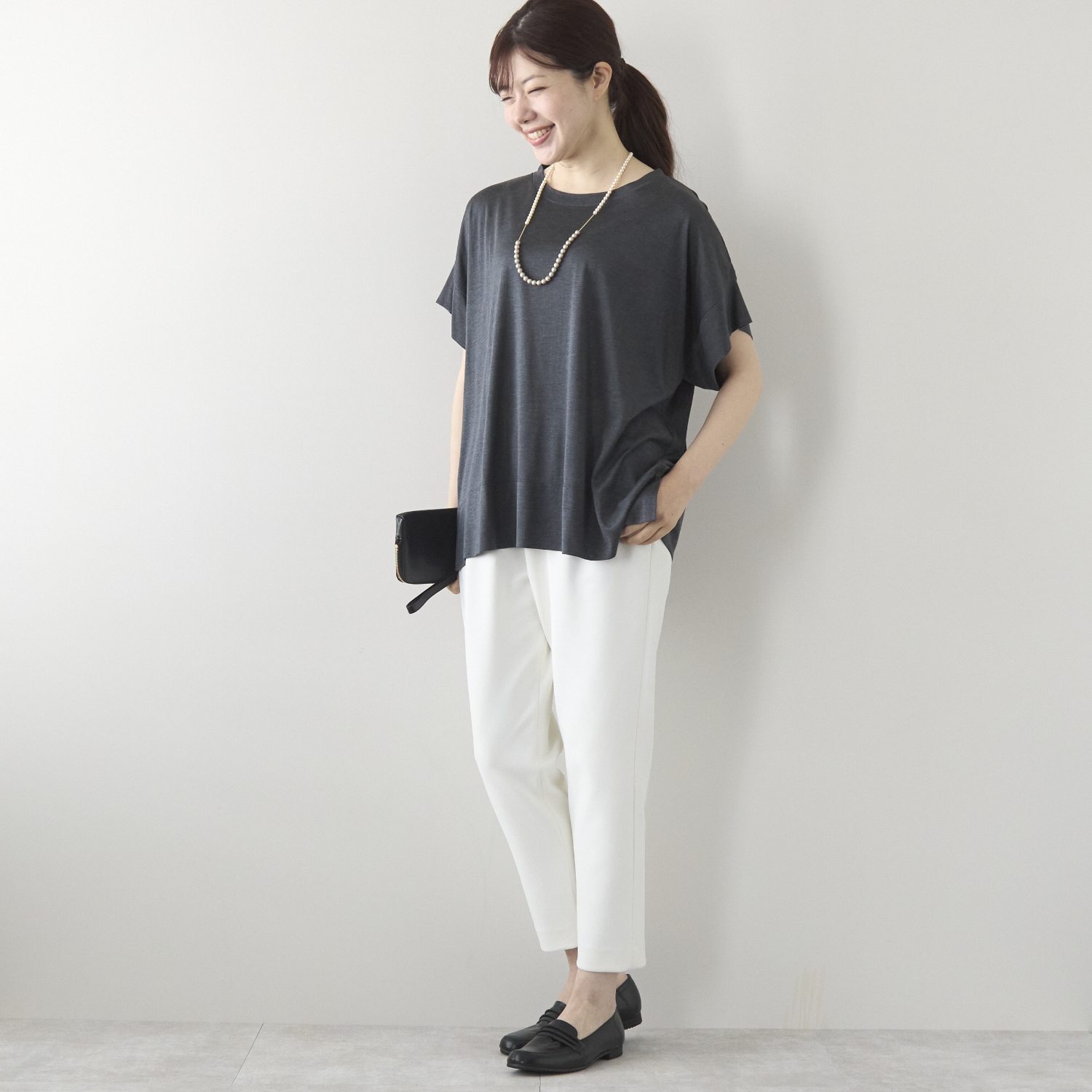 DRESS HERSELF/シルクワイドTシャツ