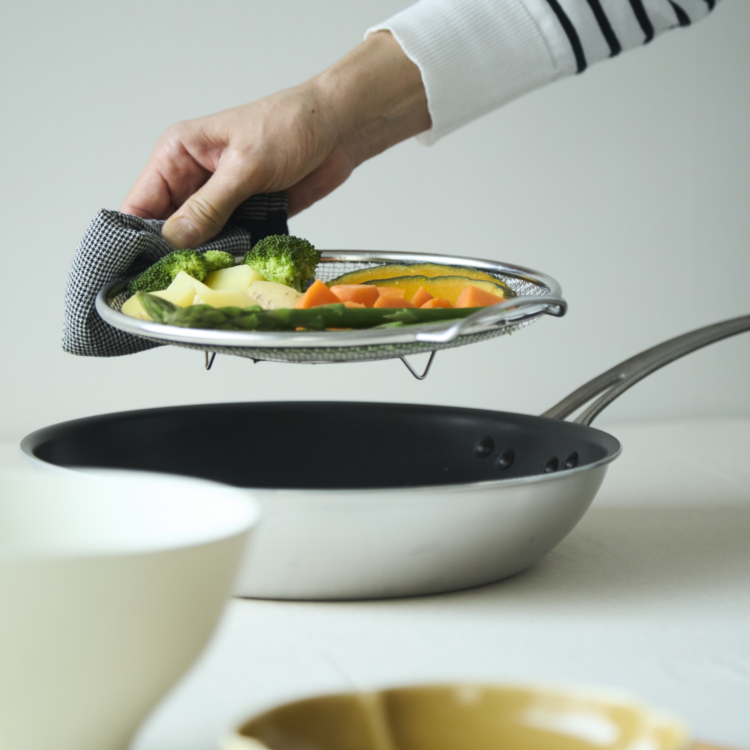 Three Snow 新越ワークス/お料理上手な平ザル 22cm