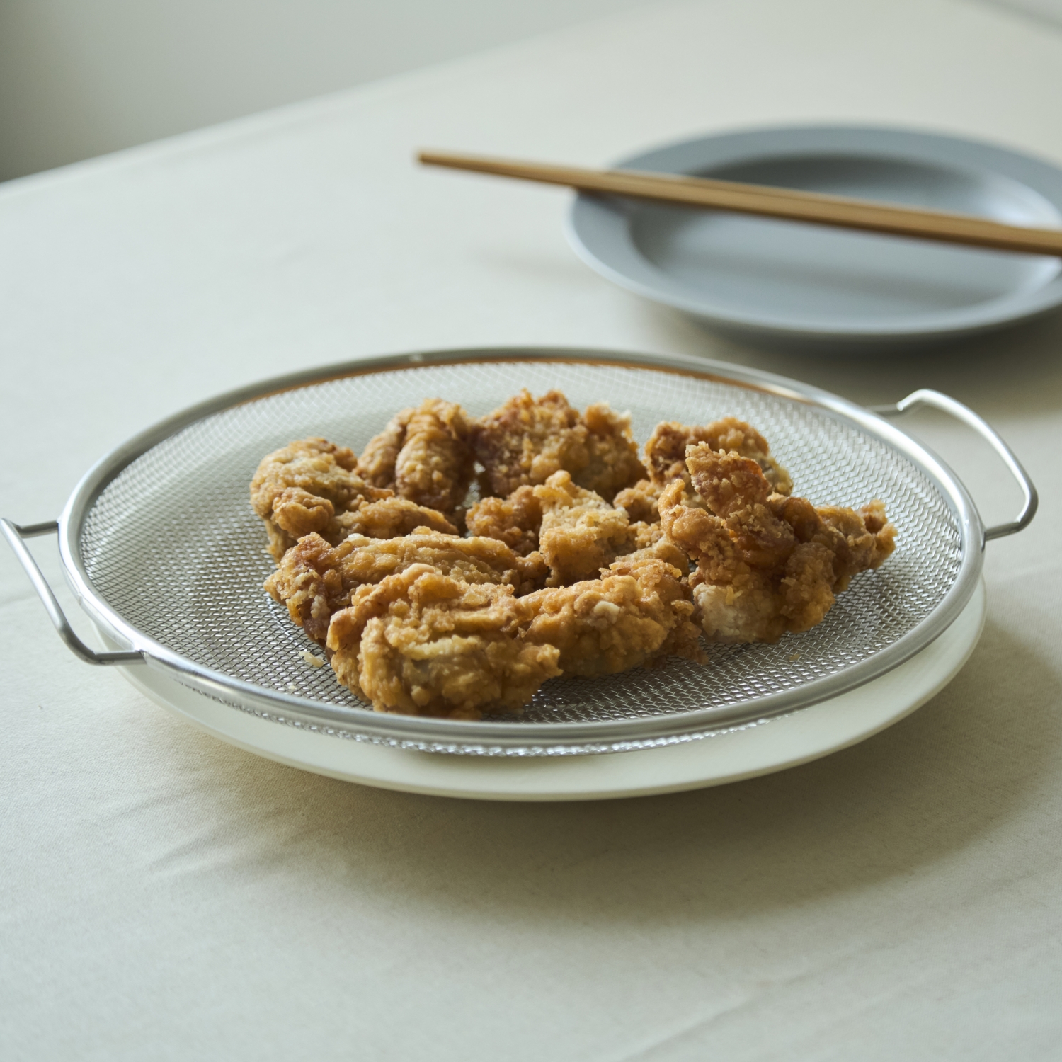 Three Snow 新越ワークス/お料理上手な平ザル 27cm -お皿のように