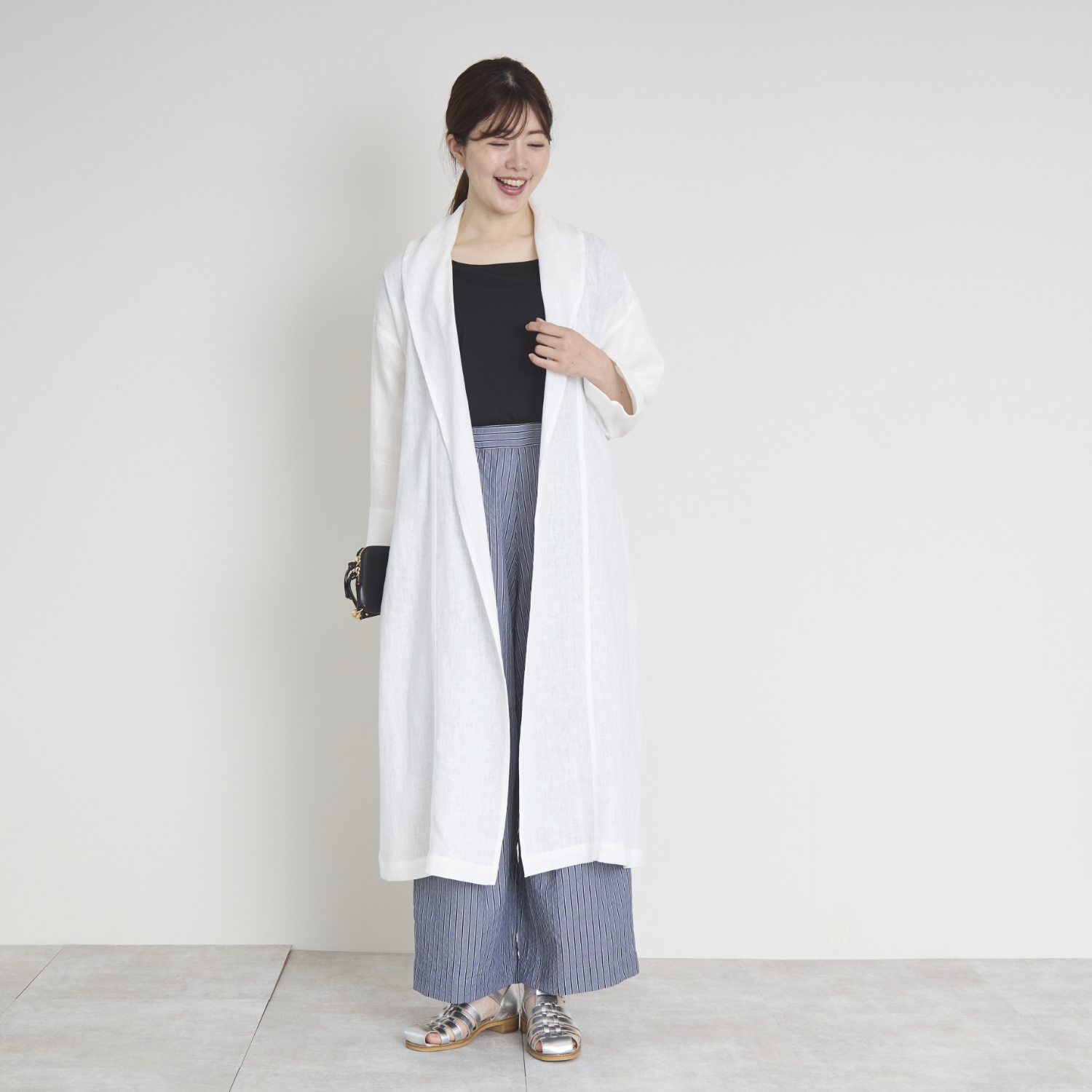 TUTIE./リネン無地コート -蒸し暑い季節もさらっと着られる、リネン100 