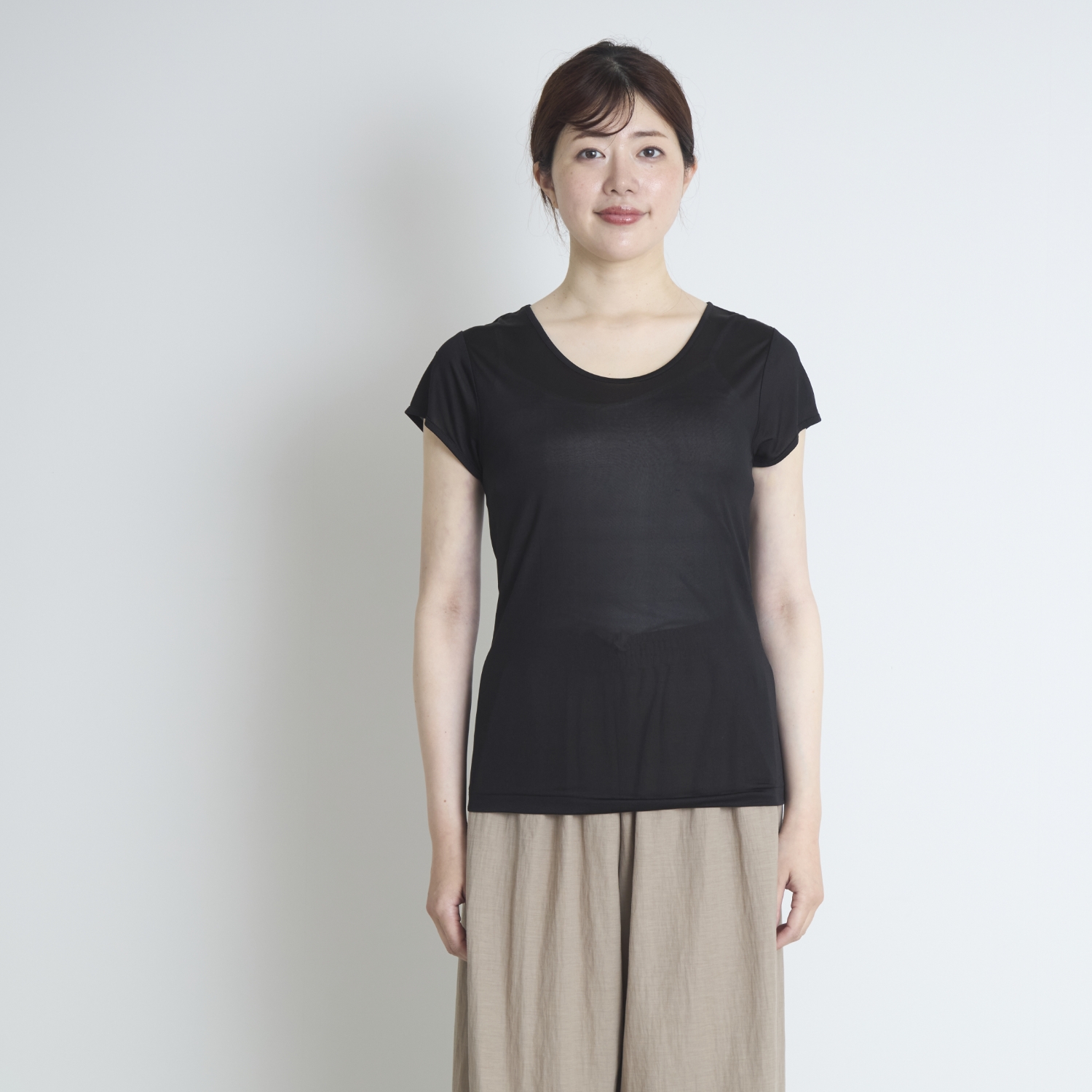 MALYNE SILK/正絹シルク100%インナー　フレンチスリーブ
