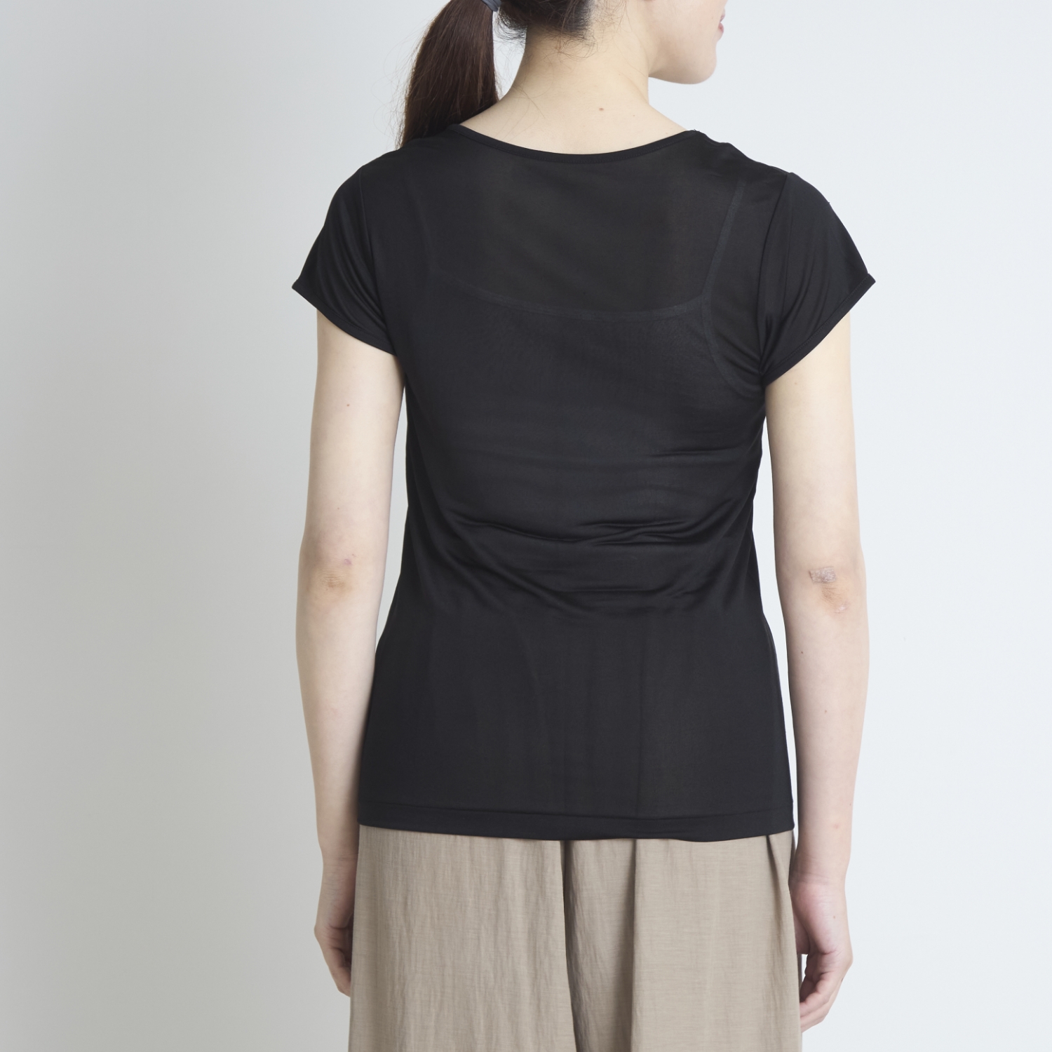 MALYNE SILK/正絹シルク100%インナー　フレンチスリーブ
