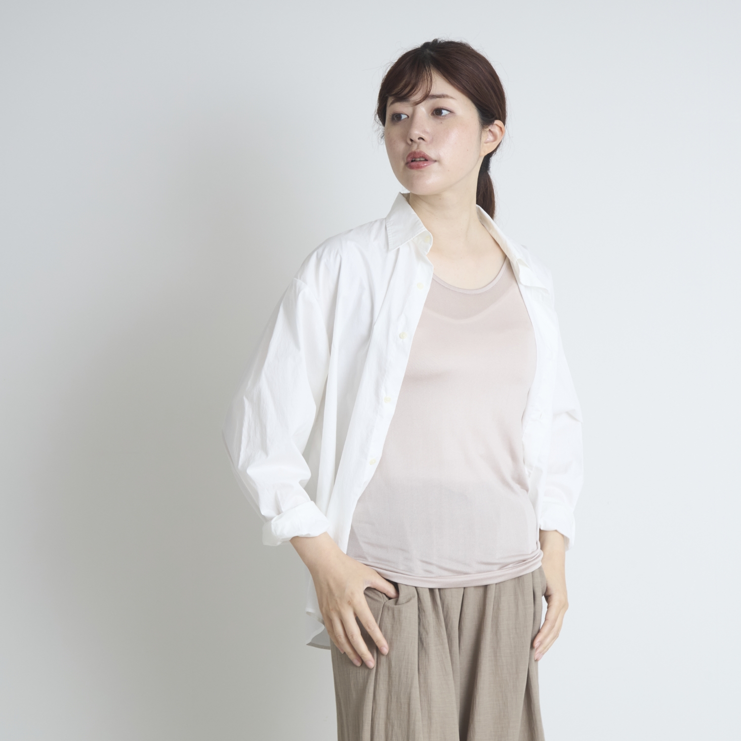 MALYNE SILK/正絹シルク100%インナー　フレンチスリーブ