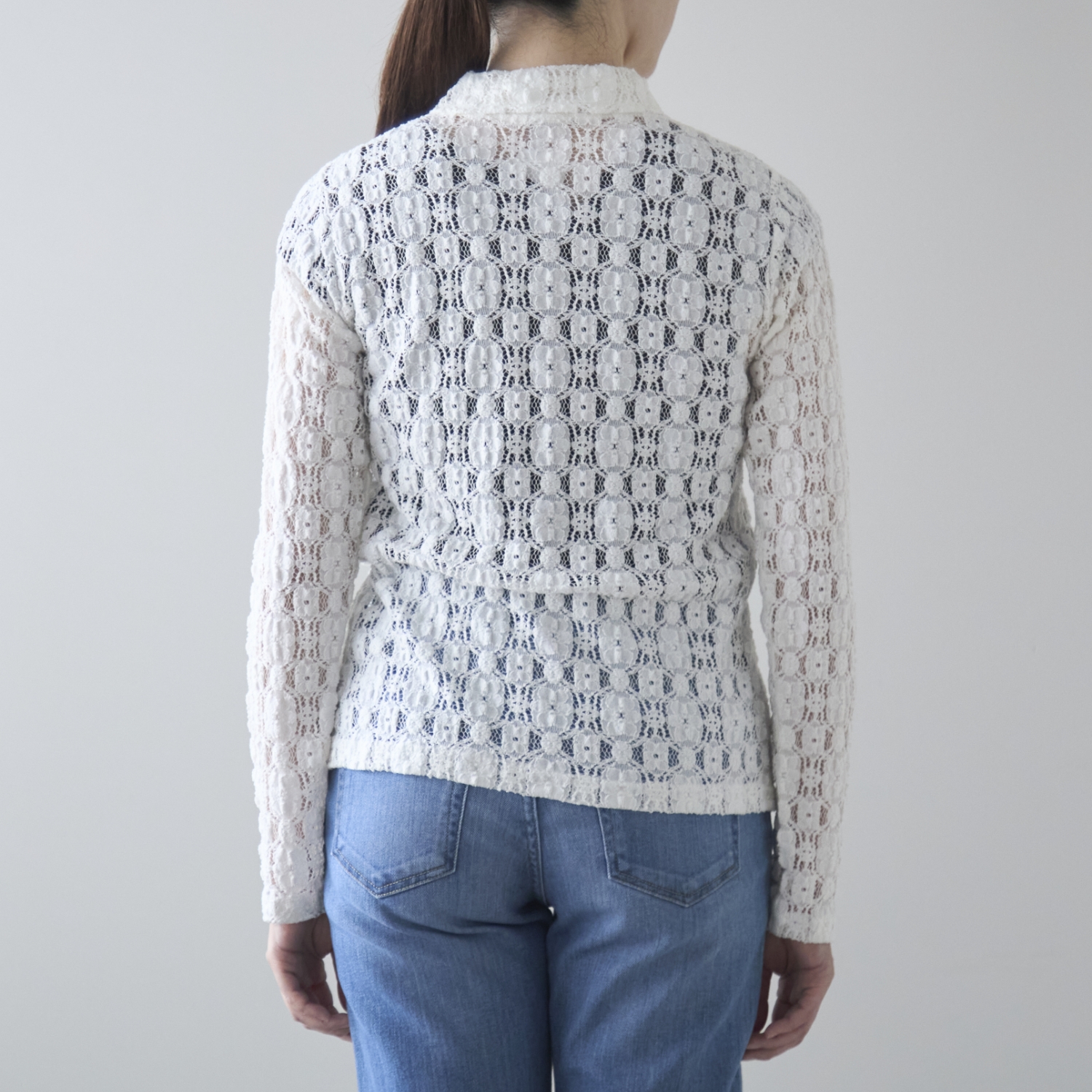 denicher/フラワーストレッチレース　シャツ