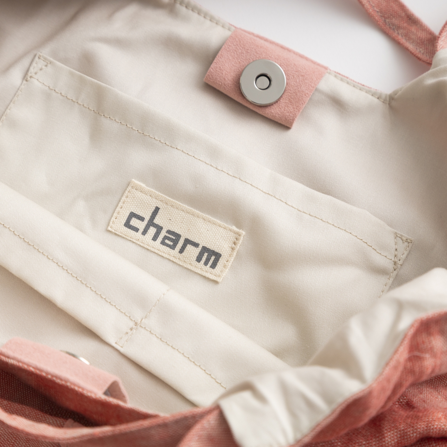 charm/リネンシャーリングバッグ　M