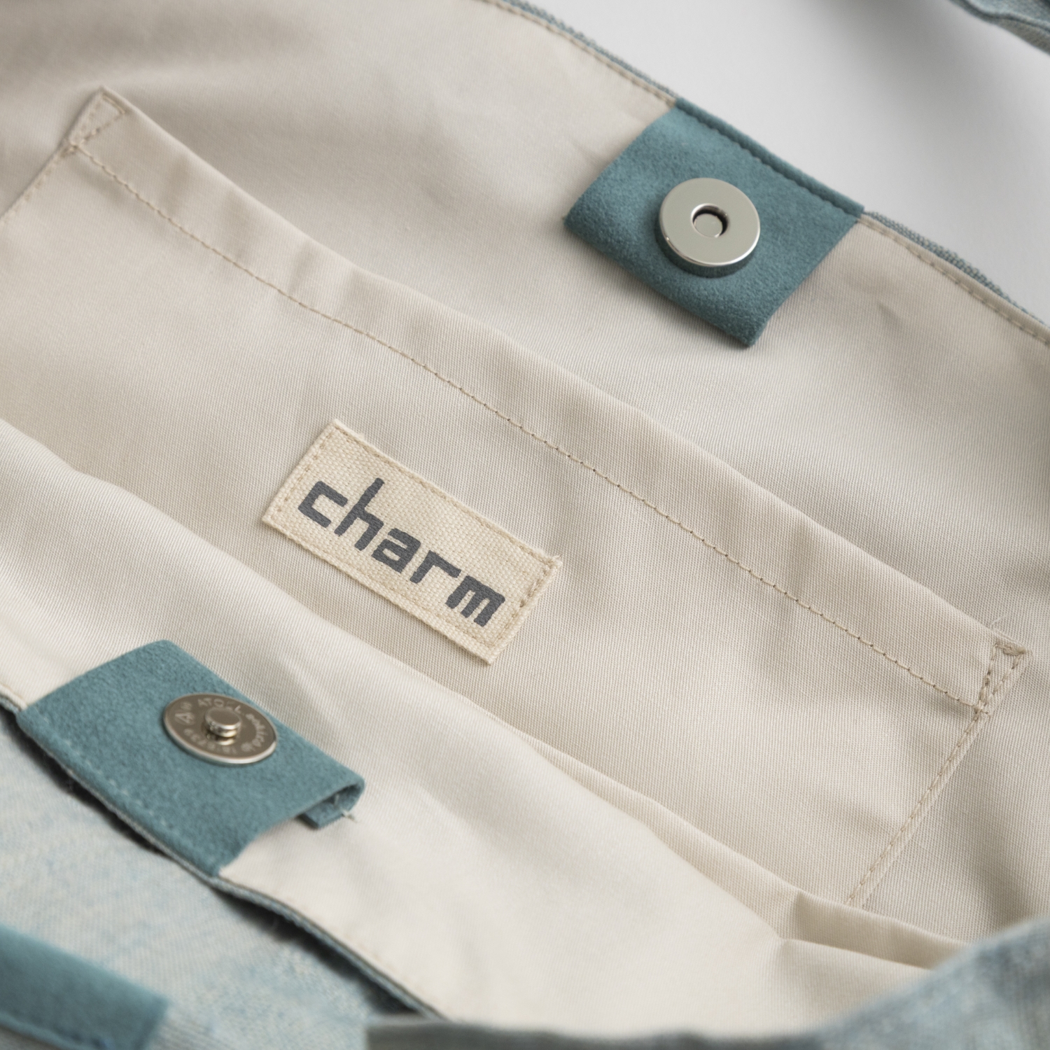 charm/リネンシャーリングバッグ　XL