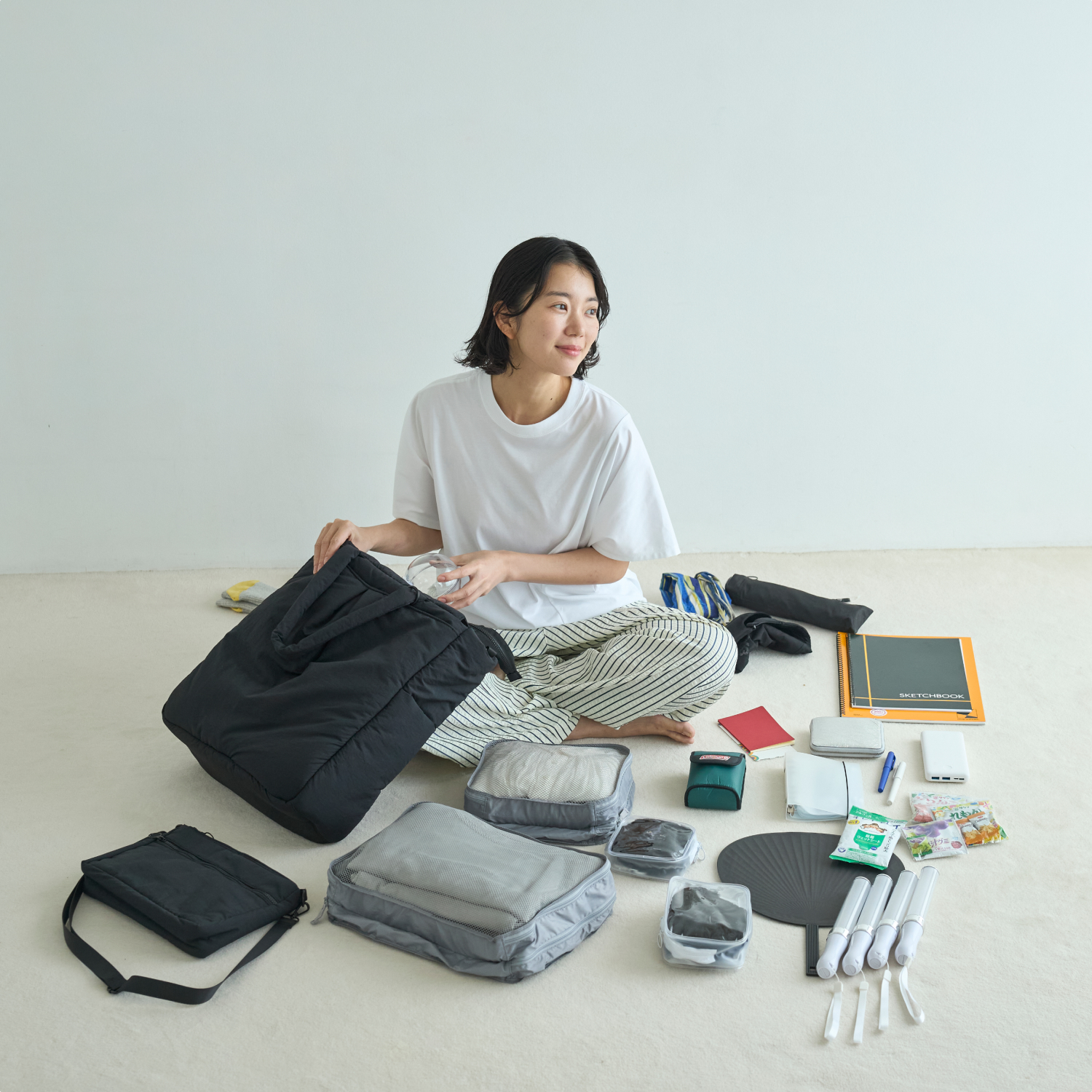 Kilka/自立して特大うちわも入る、大人のための推し活撥水トートバッグ