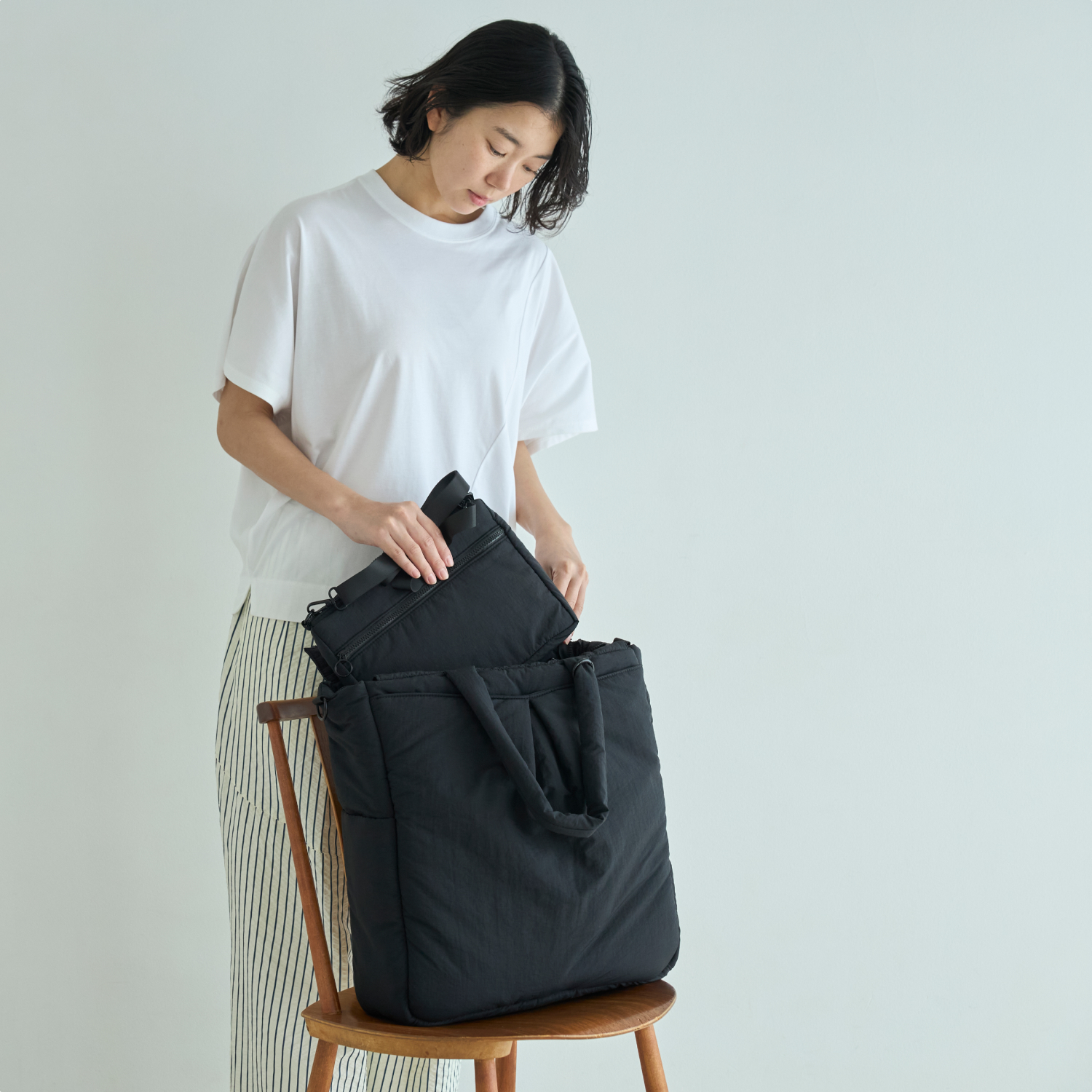 Kilka/自立して特大うちわも入る、大人のための推し活撥水トートバッグ