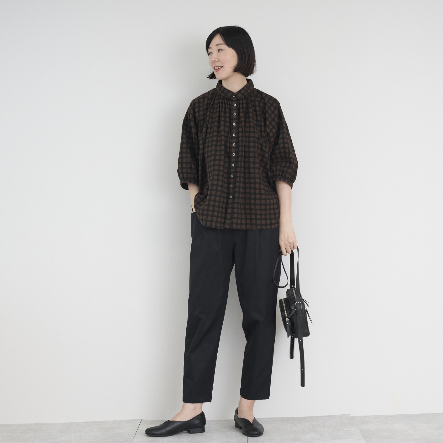 Brocante/グランシャツ　チェックキャンバス