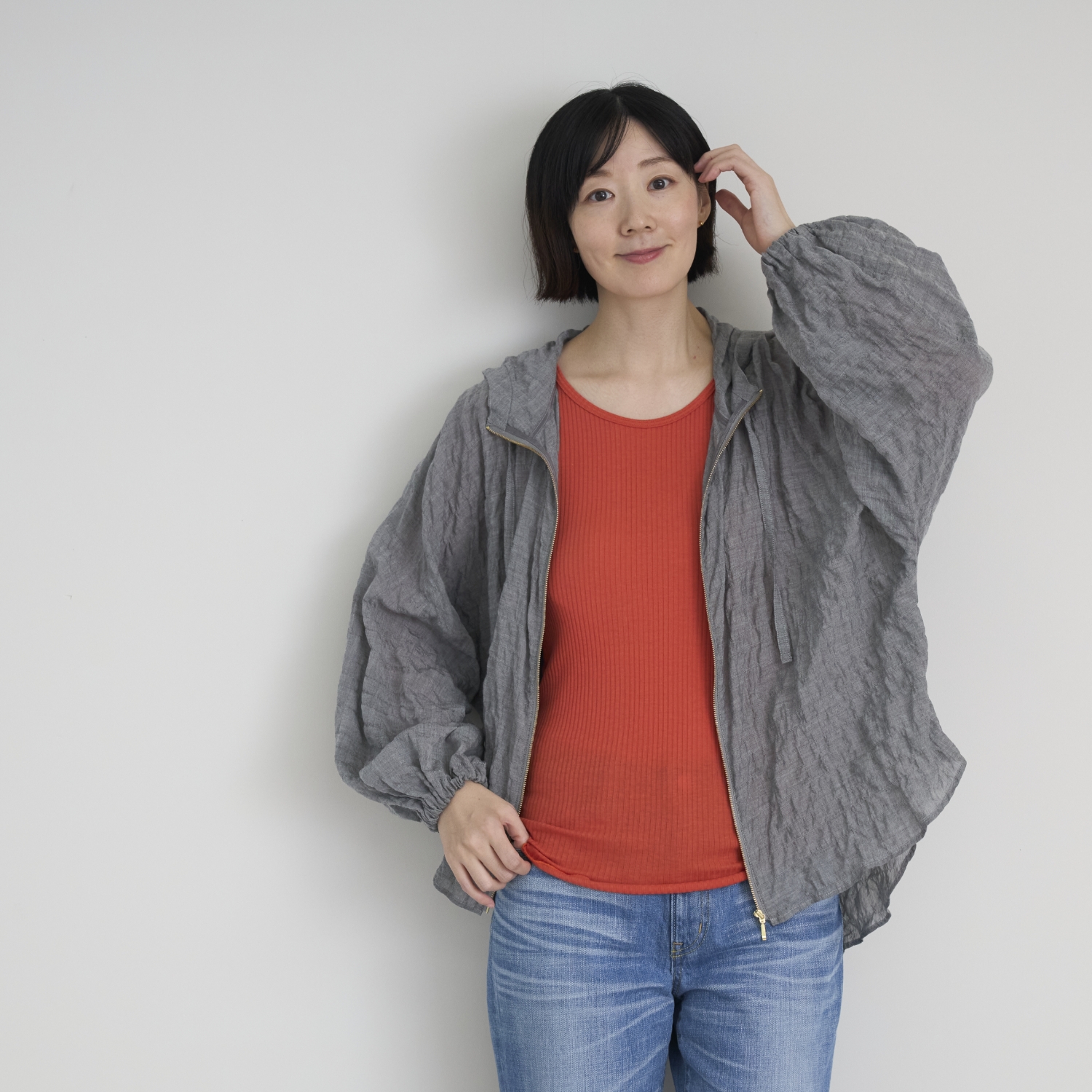 天衣無縫/リブカップ付き長袖シャツ