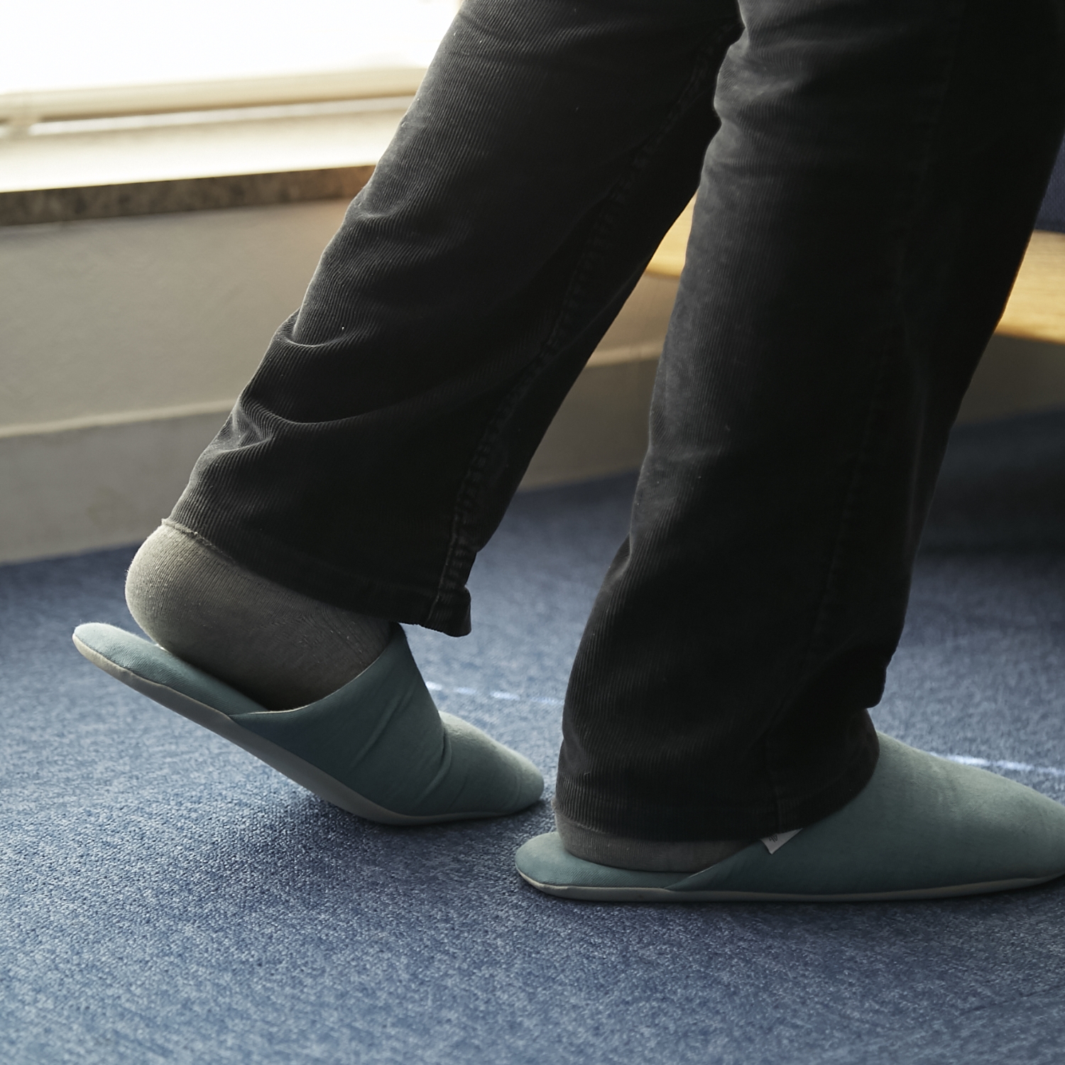 ABE HOME SHOES/脱げにくい綿麻のスリッパ　XL