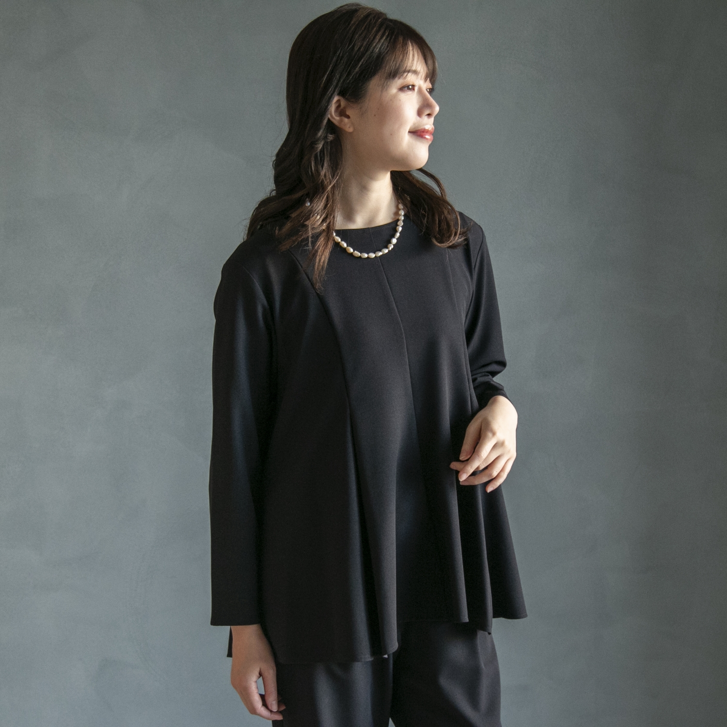 STELLA CIFFON/ウォッシャブルポリエステルのセットアップ -洗えて劣化 